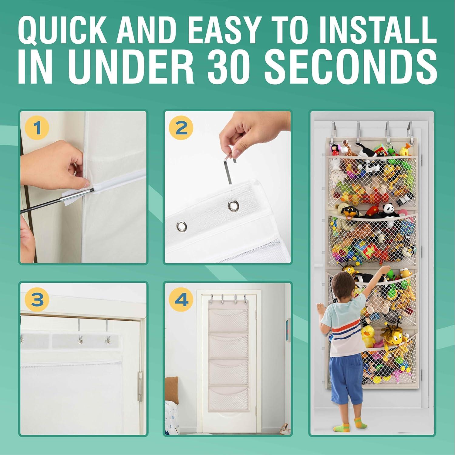 Organizador Colgante de Animales de Peluche Honeyera 166,8x58,4cm