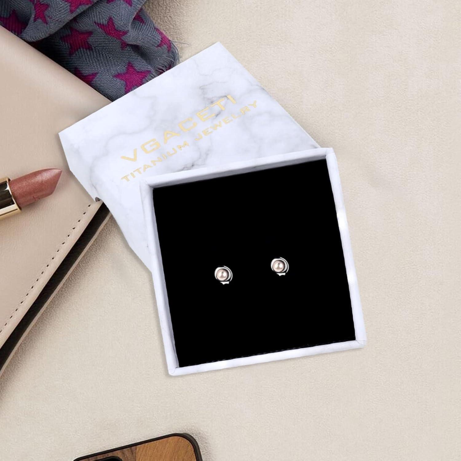 Pendientes de perno de titanio hipoalergénicos 3mm y 4mm