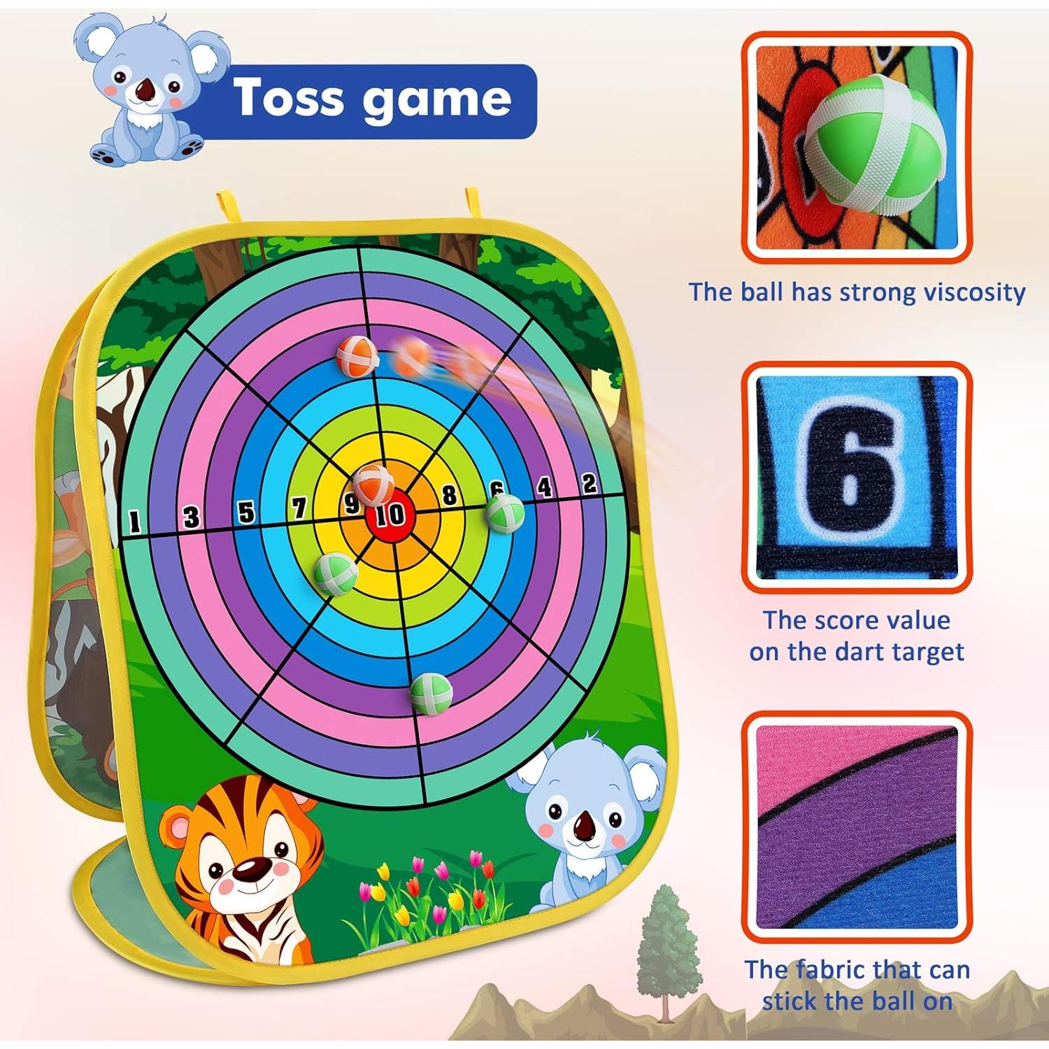 Juego de Lanzamiento de Bolsas de Frijoles Toyk - 24 Piezas