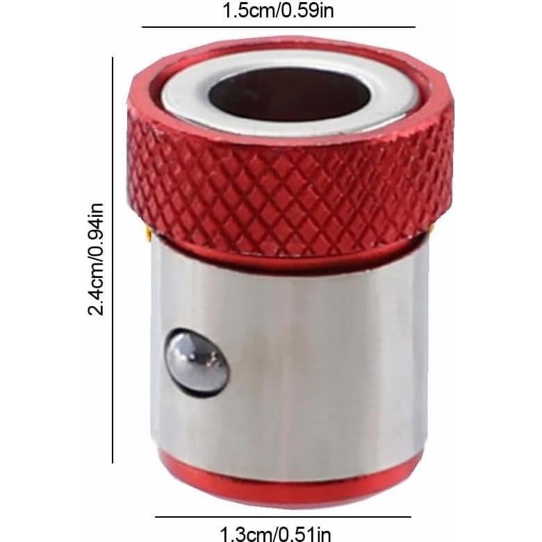 Upgrade Screwdriver Head Magnetic Ring, Universal Magnetizer Screw Removable for Hex Screwdriver and Power Bits, Magnetic Screw Ring Bit Magnetizer Ring Metal Magnetizer Screw (1, Blue)