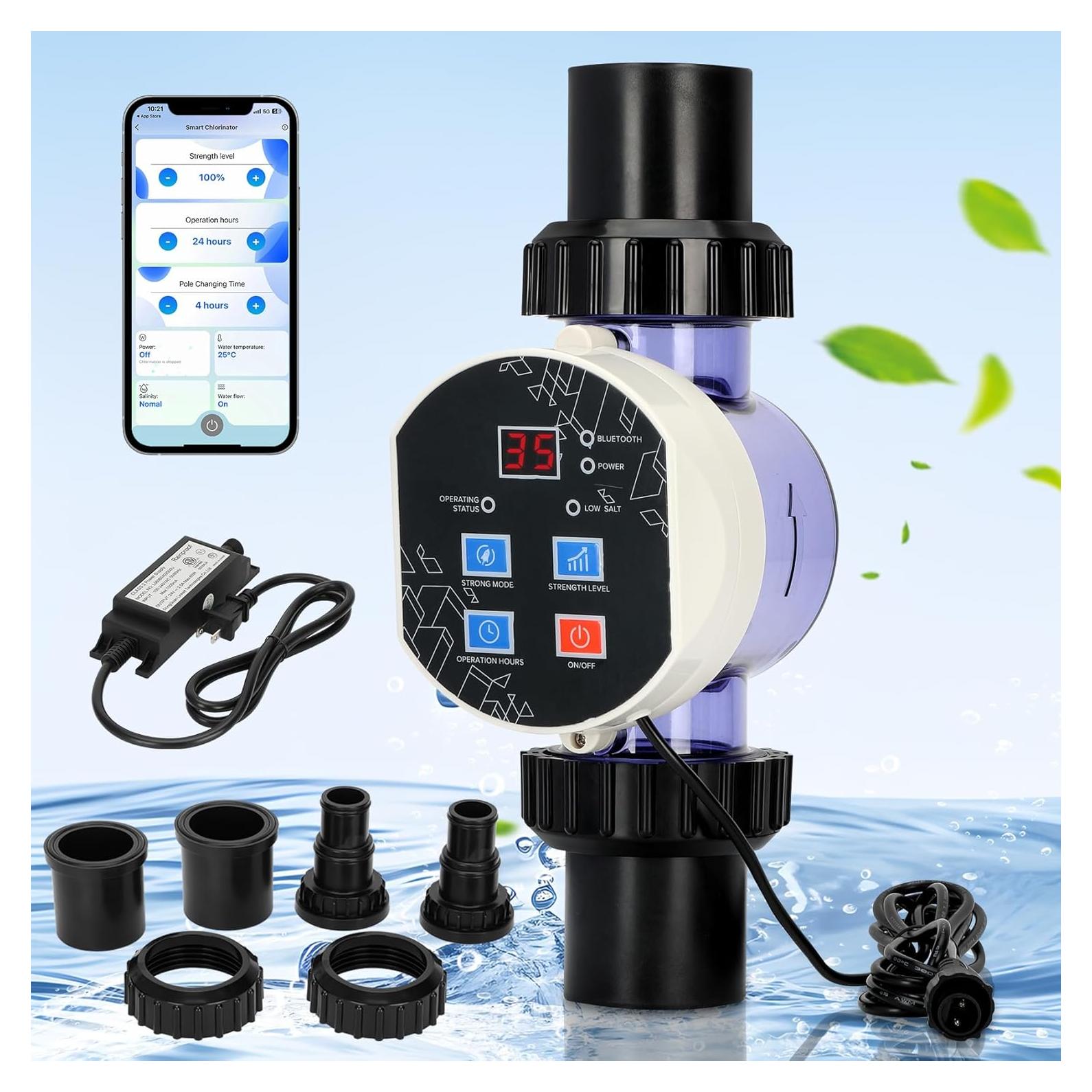 Clorador de Piscina de Agua Salada Fengind 12,000 L con App