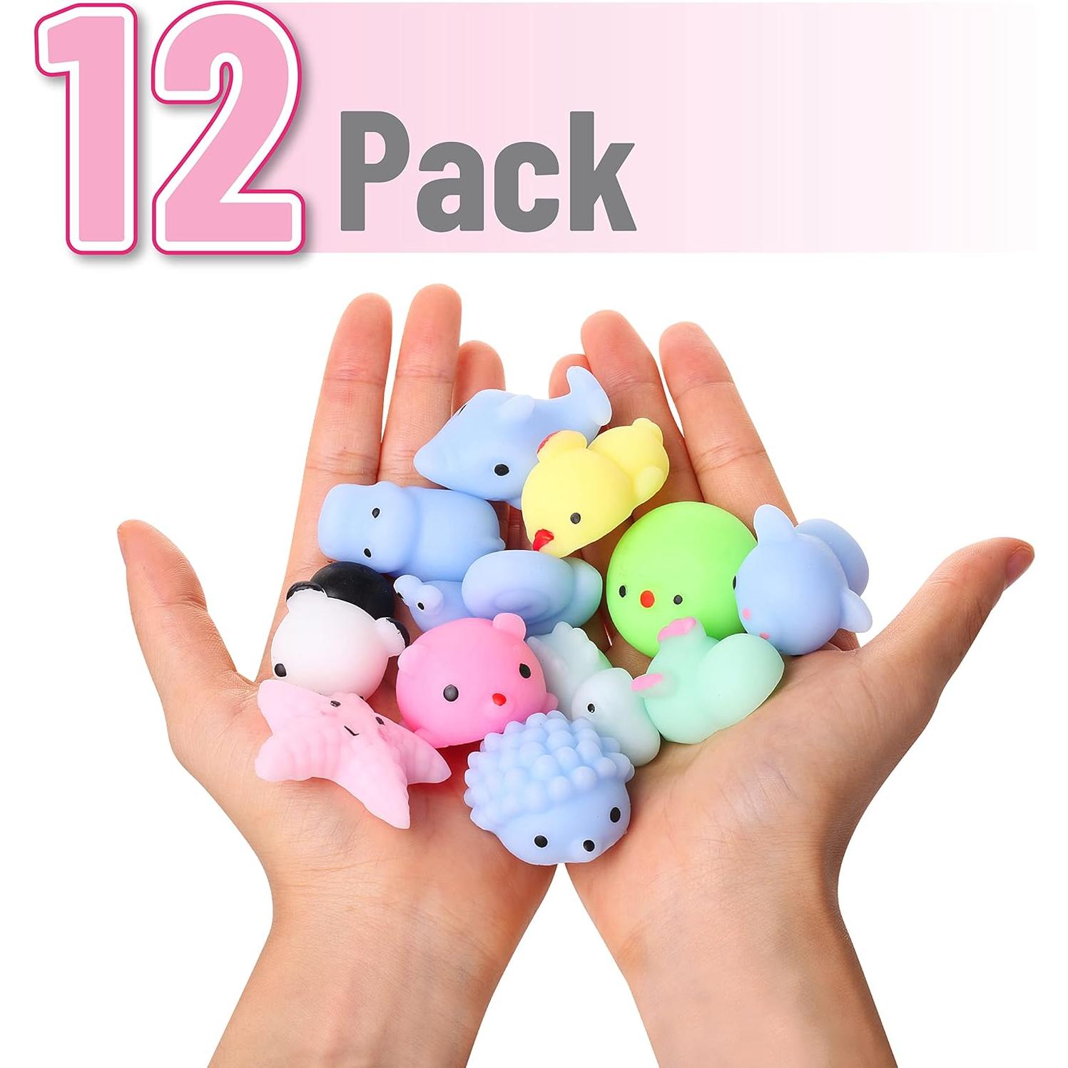 Juguetes Squishy Mr. Pen Paquete de 12 Animales 4,32 cm