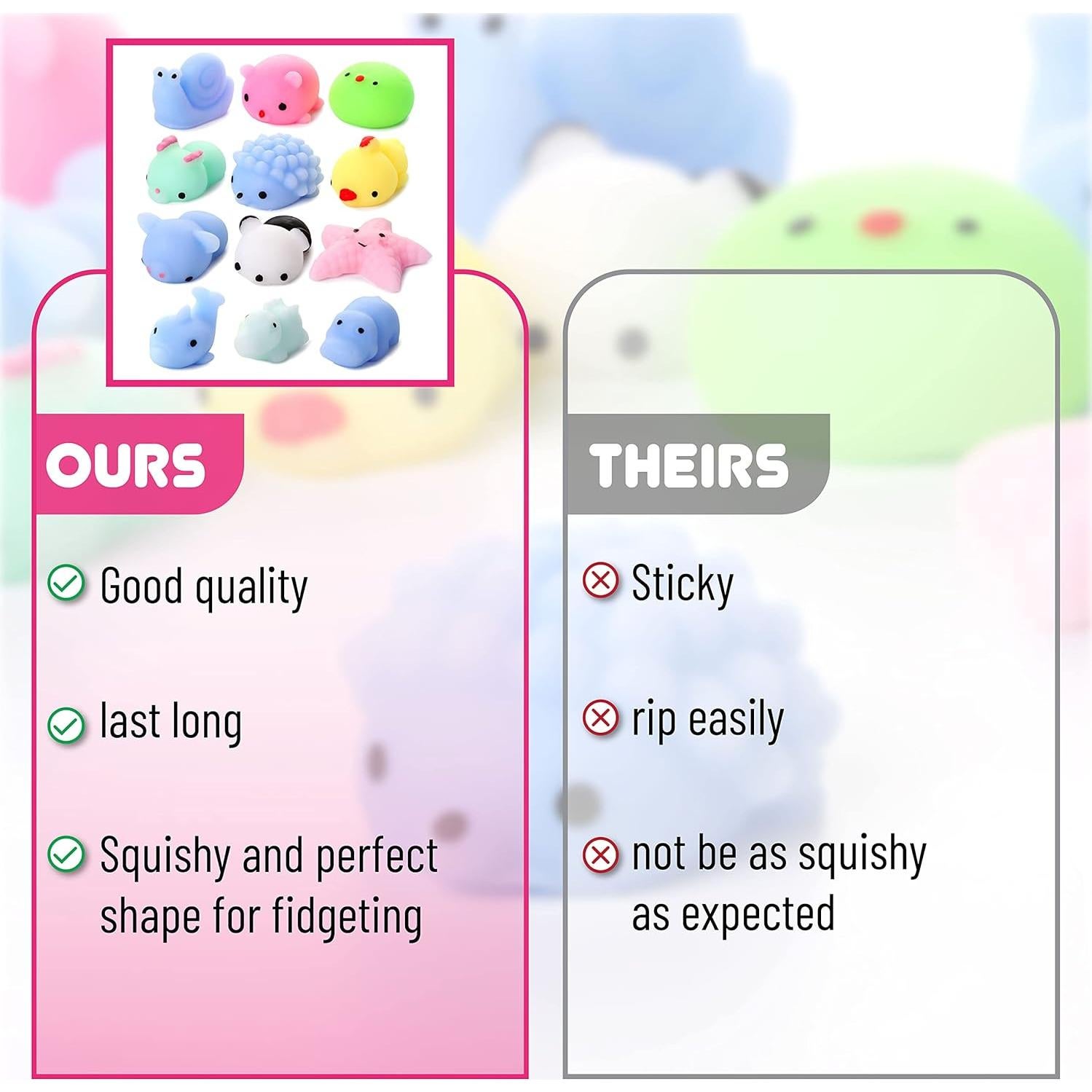 Juguetes Squishy Mr. Pen Paquete de 12 Animales 4,32 cm