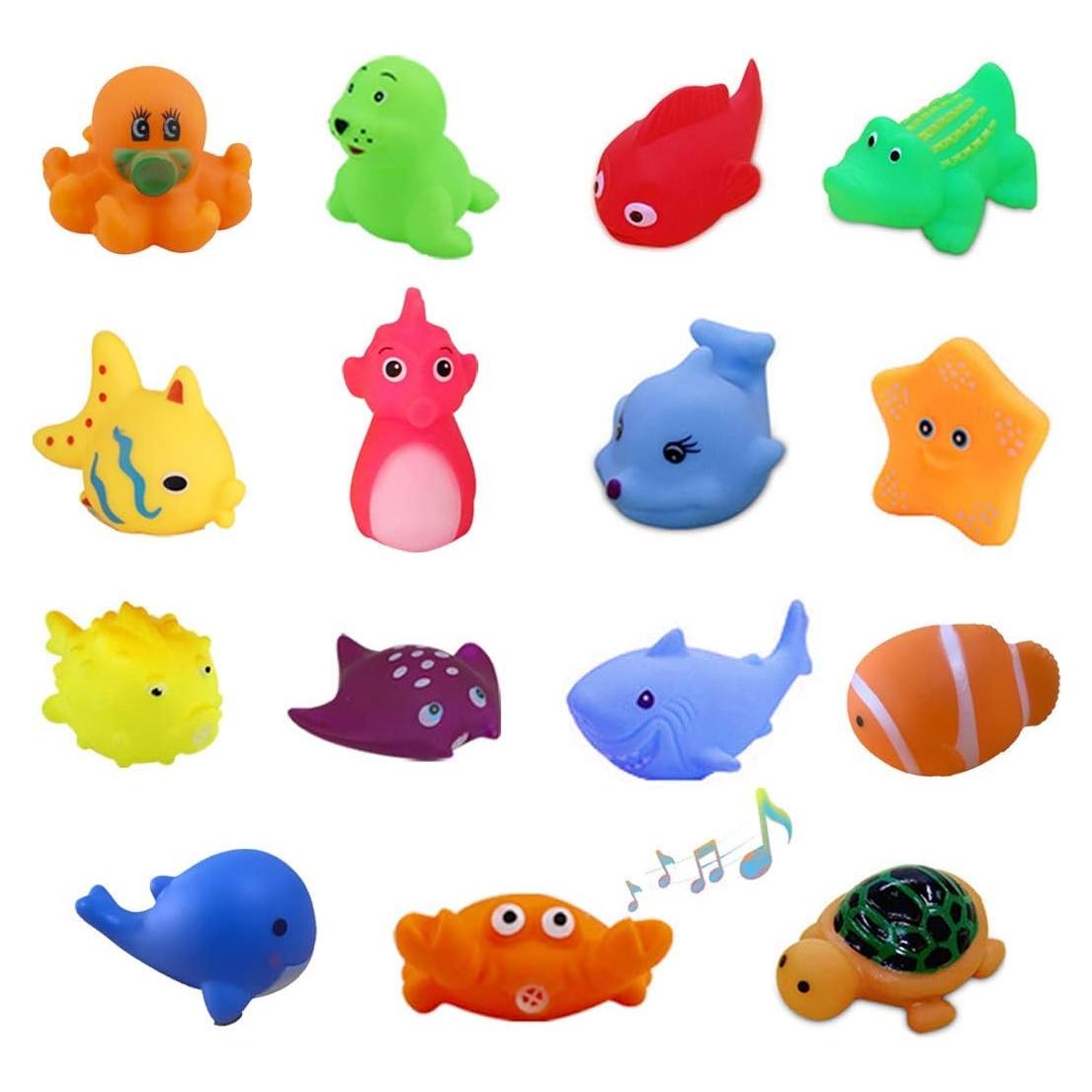 Juguetes de baño UMBWORLD 15 Piezas Animales Marinos