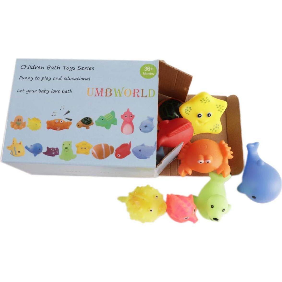 Juguetes de baño UMBWORLD 15 Piezas Animales Marinos