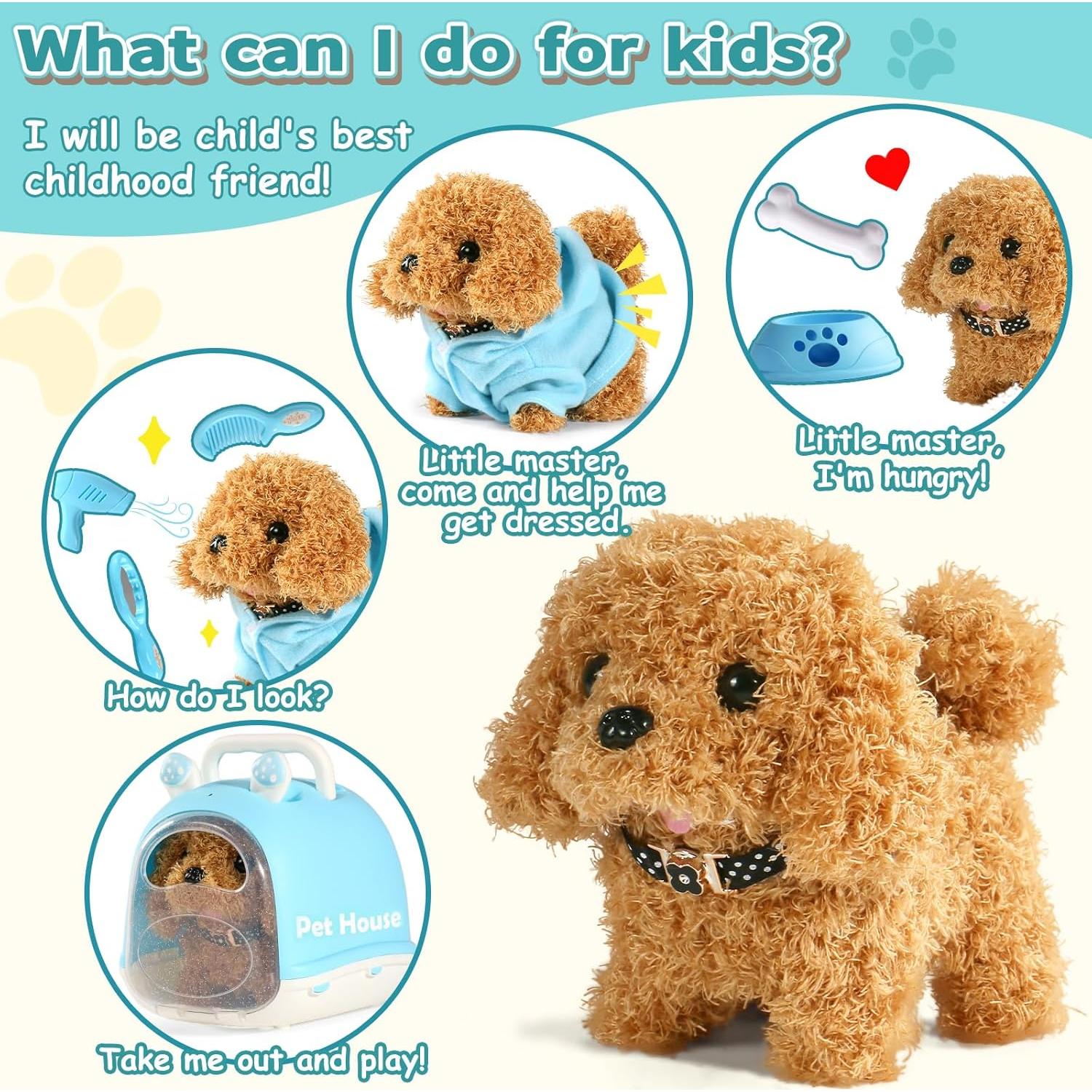 Juguete perro interactivo AN para niños 3 a 5 años