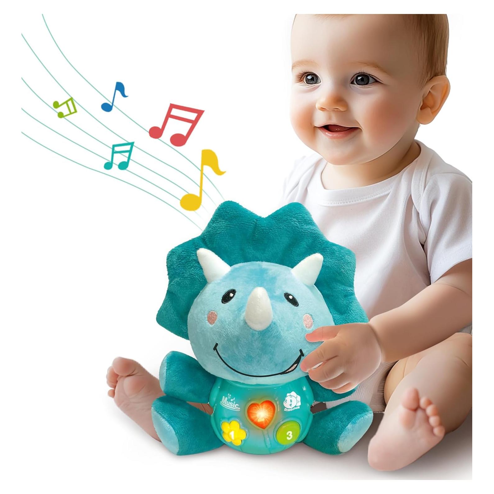 Juguete Musical Dinosaurio iPlay, iLearn para Bebés 0-3 Años