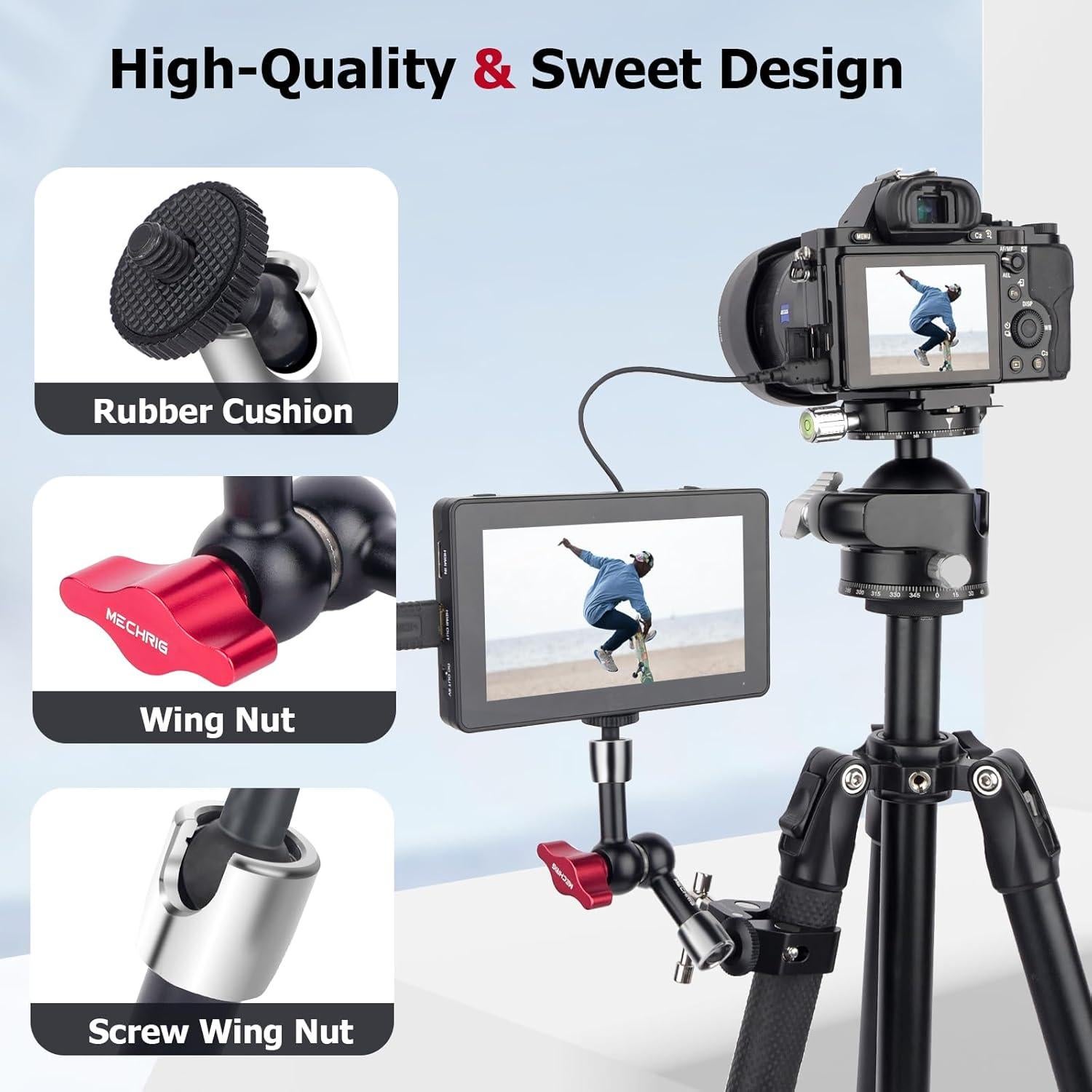 Brazo Mágico Ajustable Mechrig 7" con Zapata Fría y 1/4"