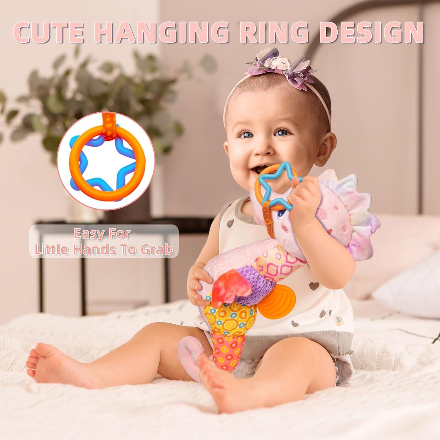 Juguete Caballito de Mar Musical Rosa para Bebés 0-12 Meses