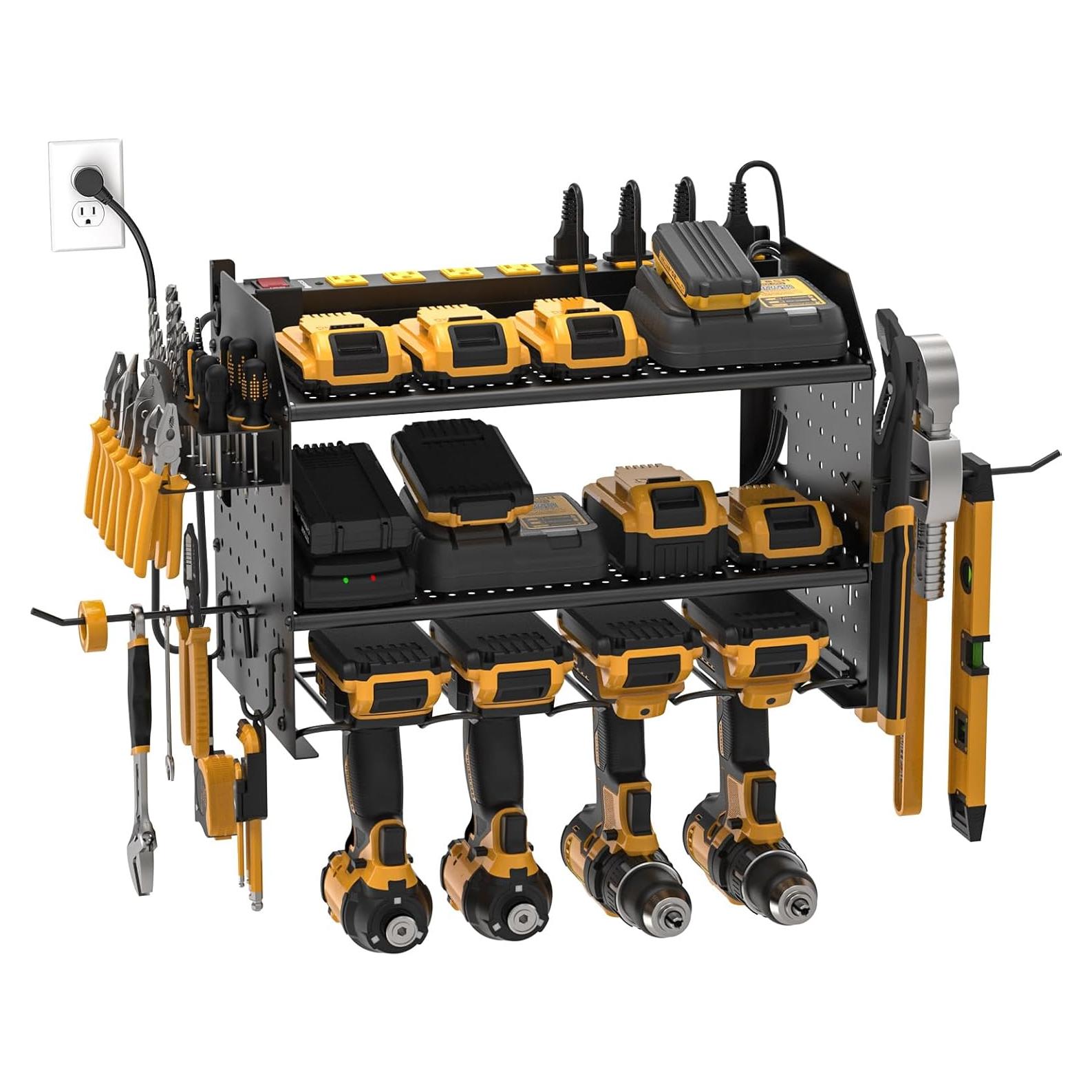 Organizador de Herramientas CRST Montaje en Pared 8 Salidas Negro