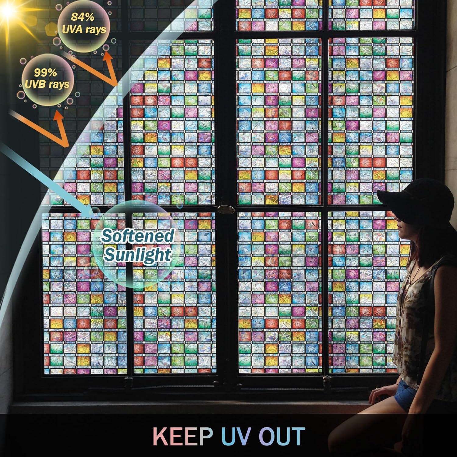 Película de Privacidad VELIMAX 45x200 cm Anti UV Multicolor