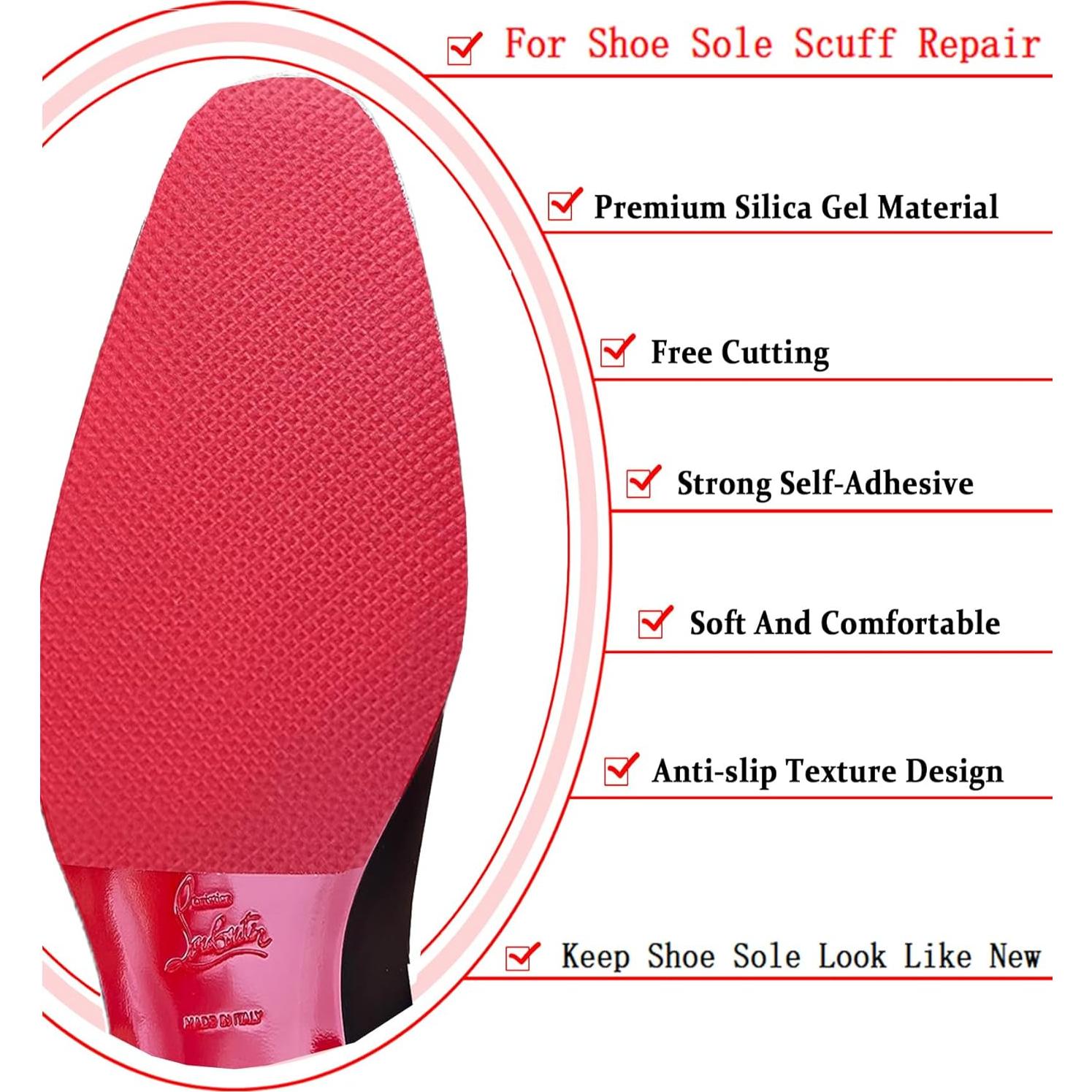 Protector de Suela Transparente BHXANZOU 15.24x10.16cm 4Pcs