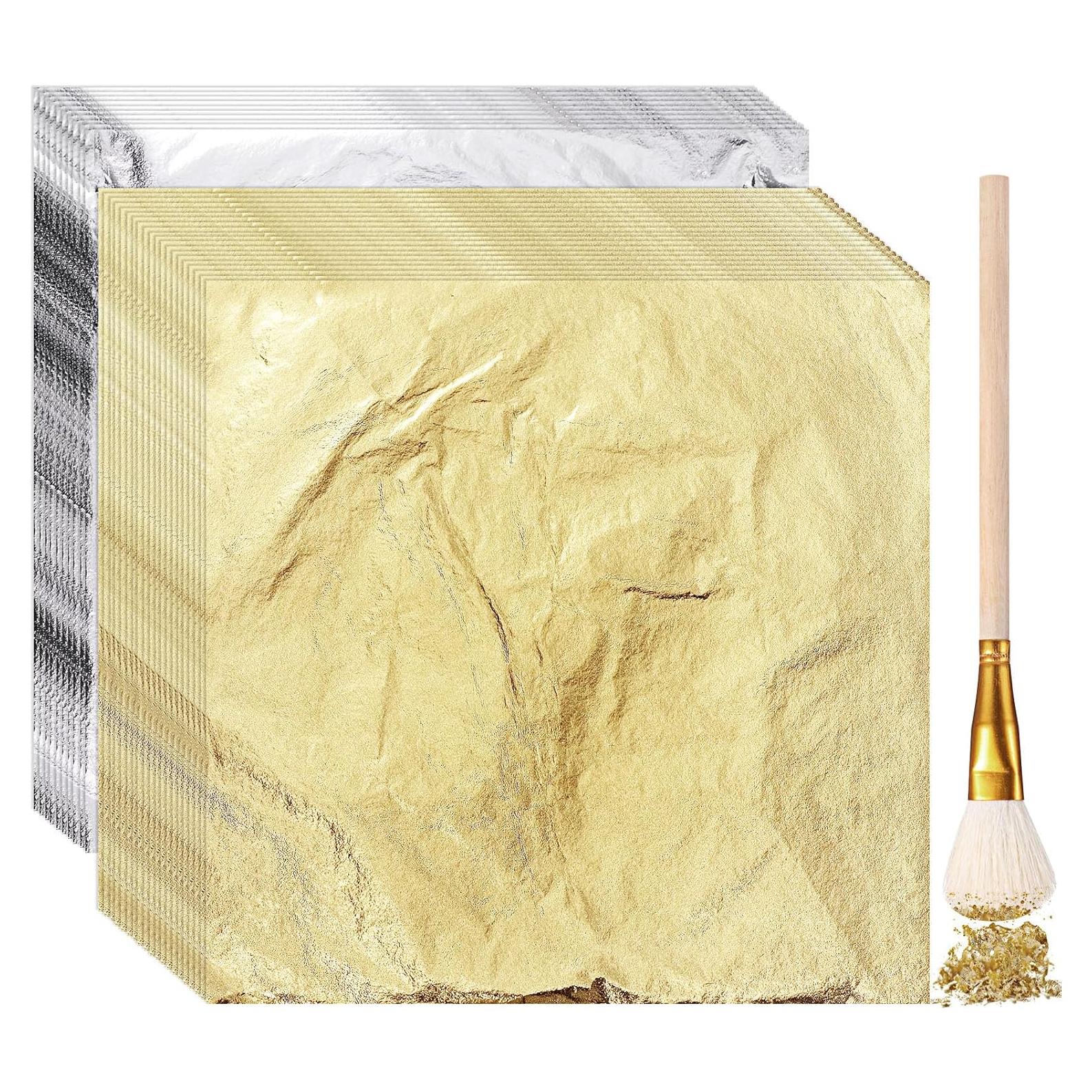 Cunhill Hojas de Folio Dorado 150 Unidades 14x14 cm Manualidades