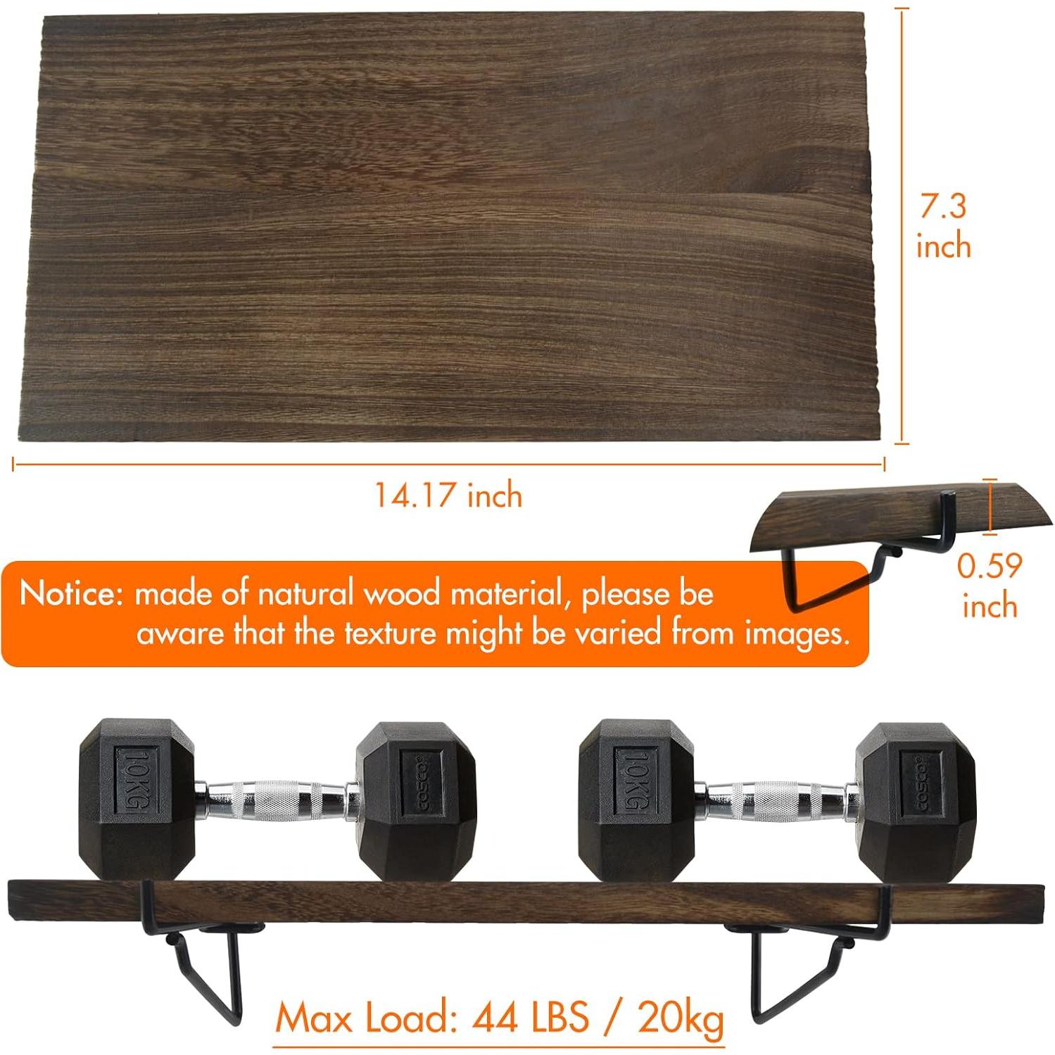 Estantes de Madera G.CORE 2 Pack para Tablero Perforado 36x18.5cm