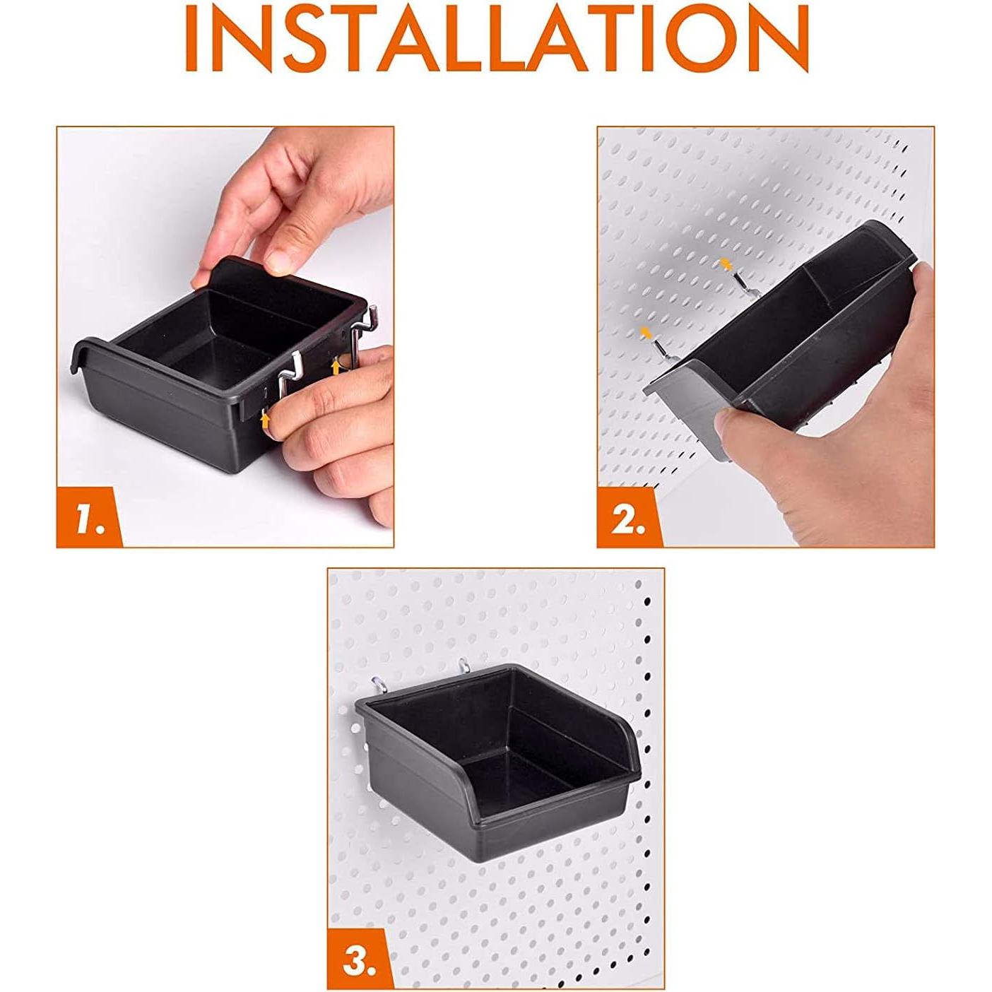 G.CORE 12 Contenedores y Ganchos para Tablero Perforado
