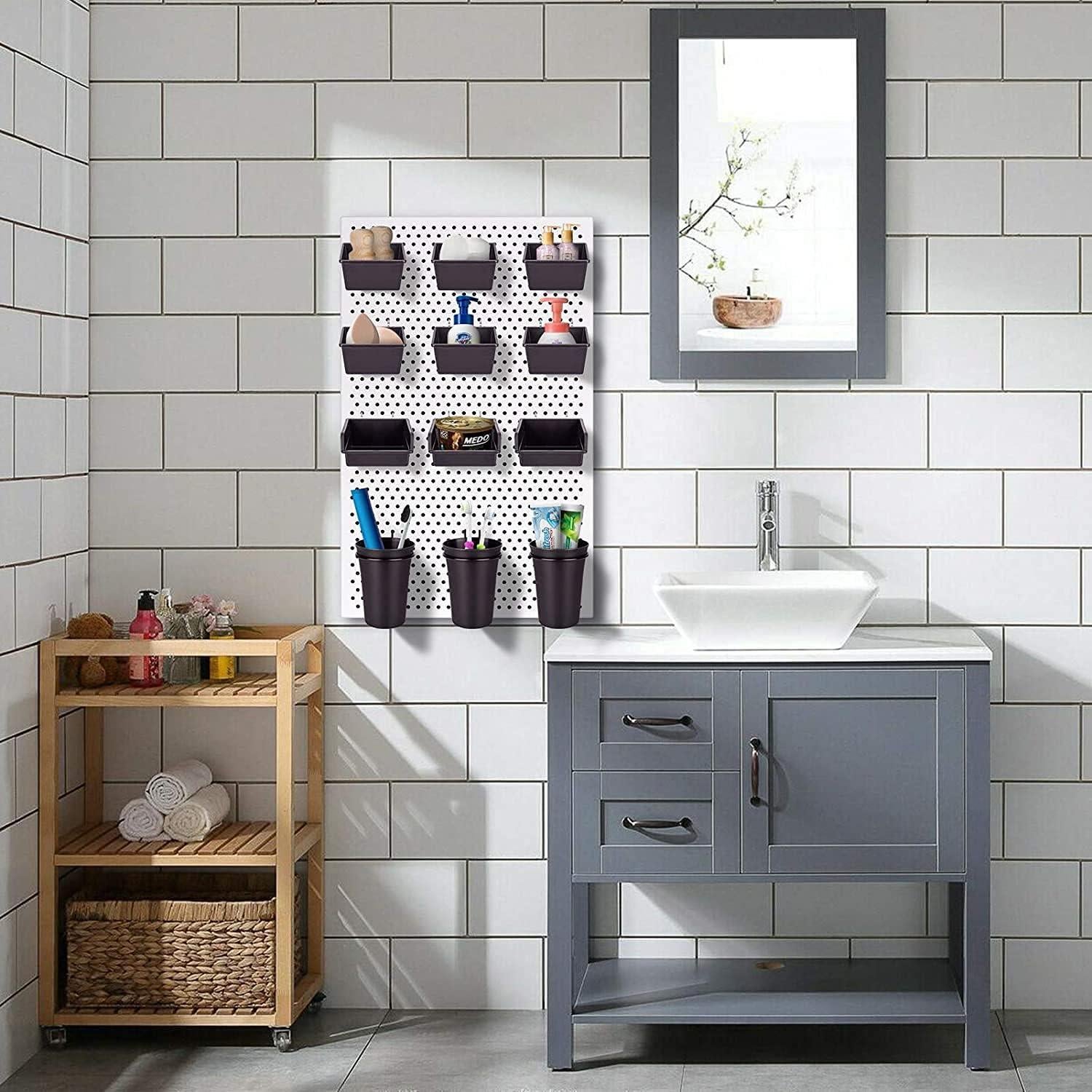 G.CORE 12 Contenedores y Ganchos para Tablero Perforado