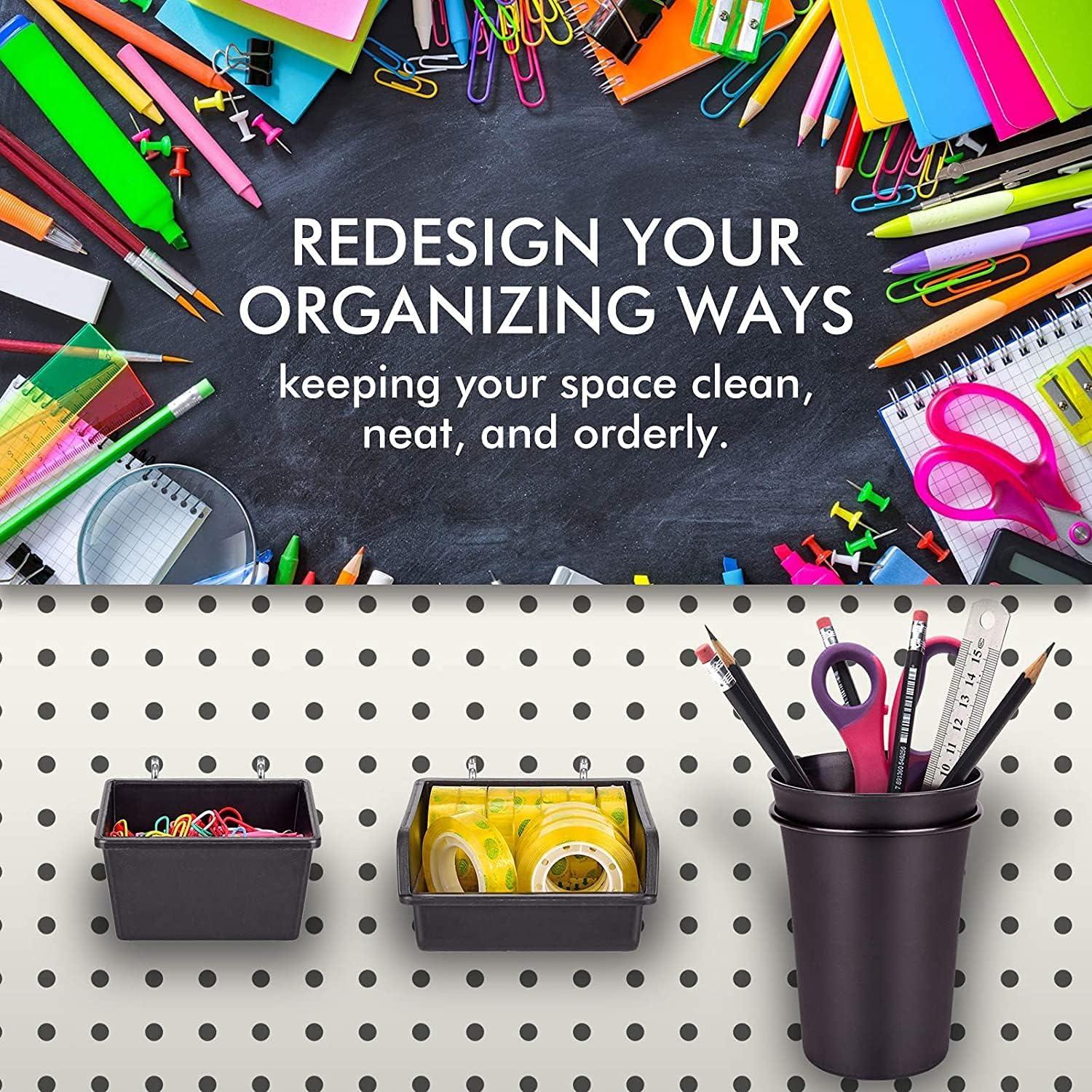 G.CORE 12 Contenedores y Ganchos para Tablero Perforado