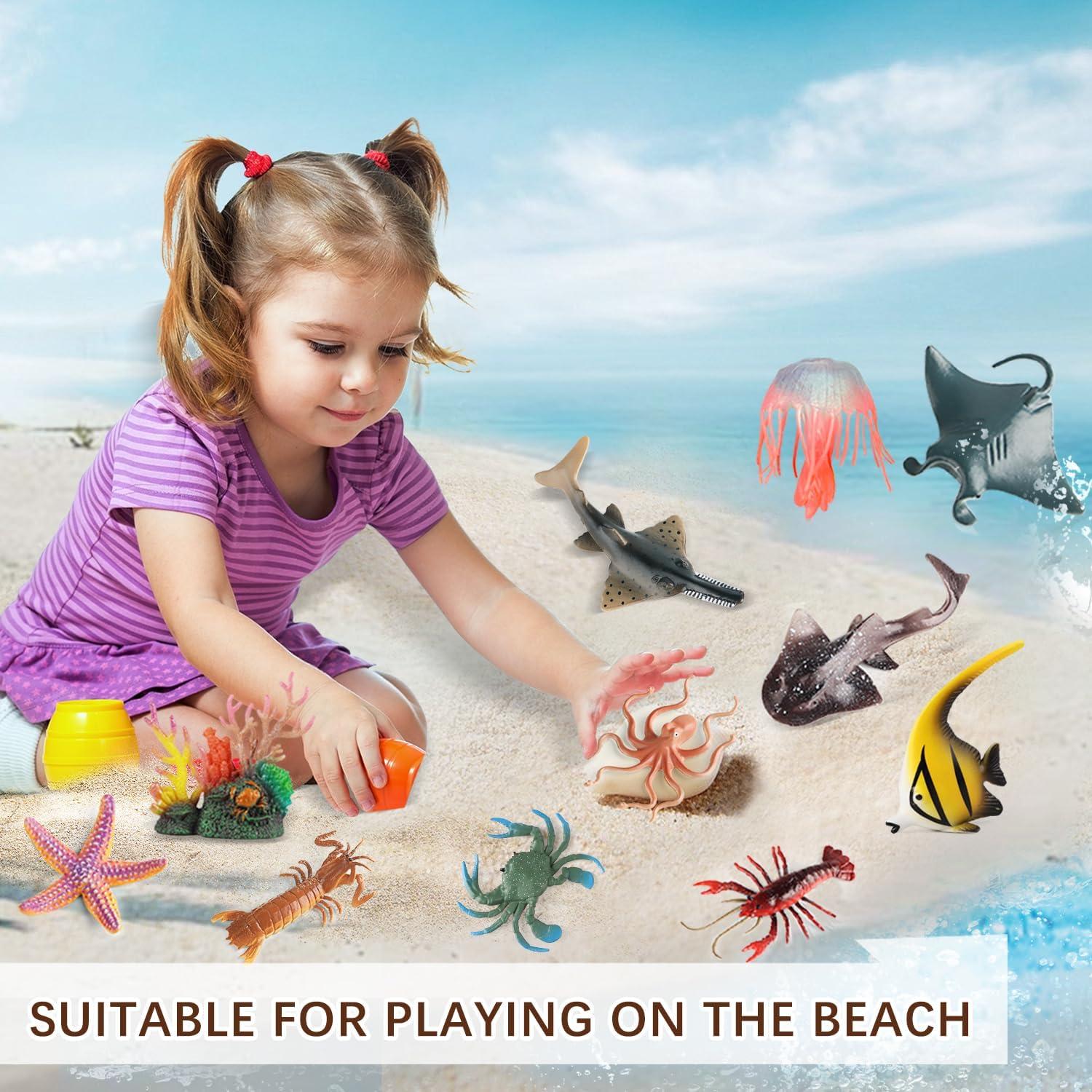 Figuras de Animales Marinos 21Pcs Kukifun - Juguetes Educativos