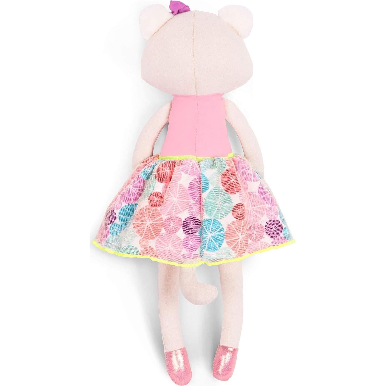 Muñeca de felpa Gato B. toys Cali 38 cm con tutú rosa