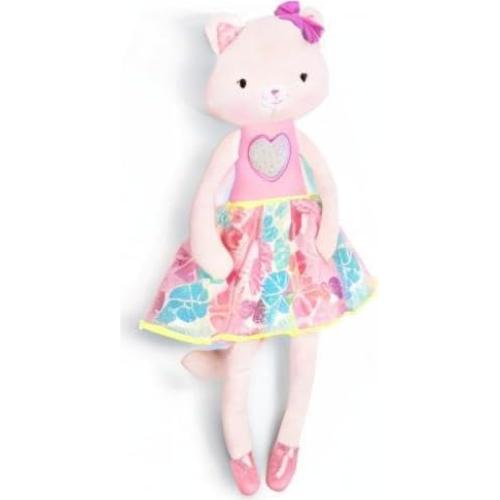 Muñeca de felpa Gato B. toys Cali 38 cm con tutú rosa