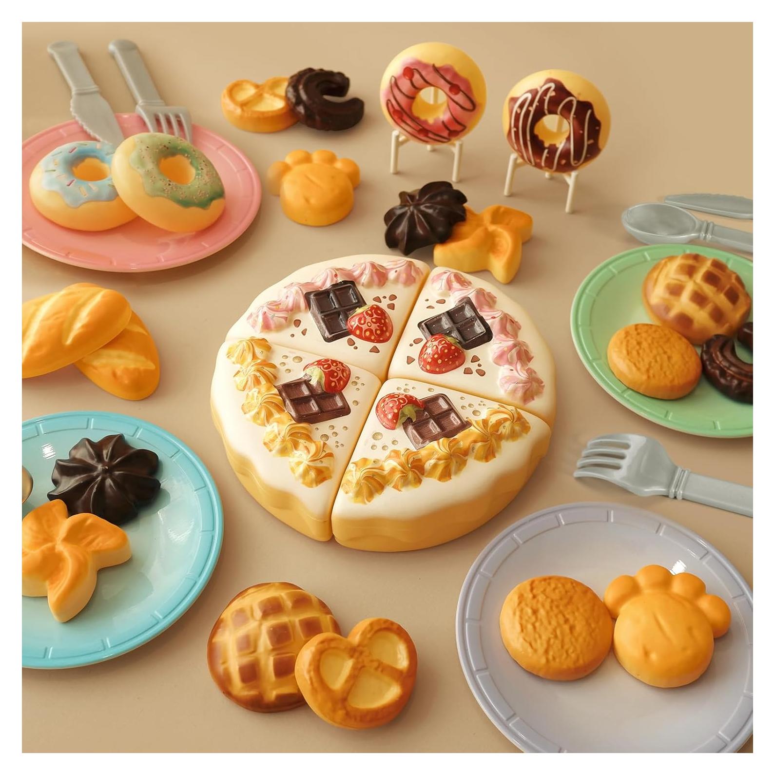 GILOBABY Set de Comida de Juguete 34 Pcs para Niños 3+