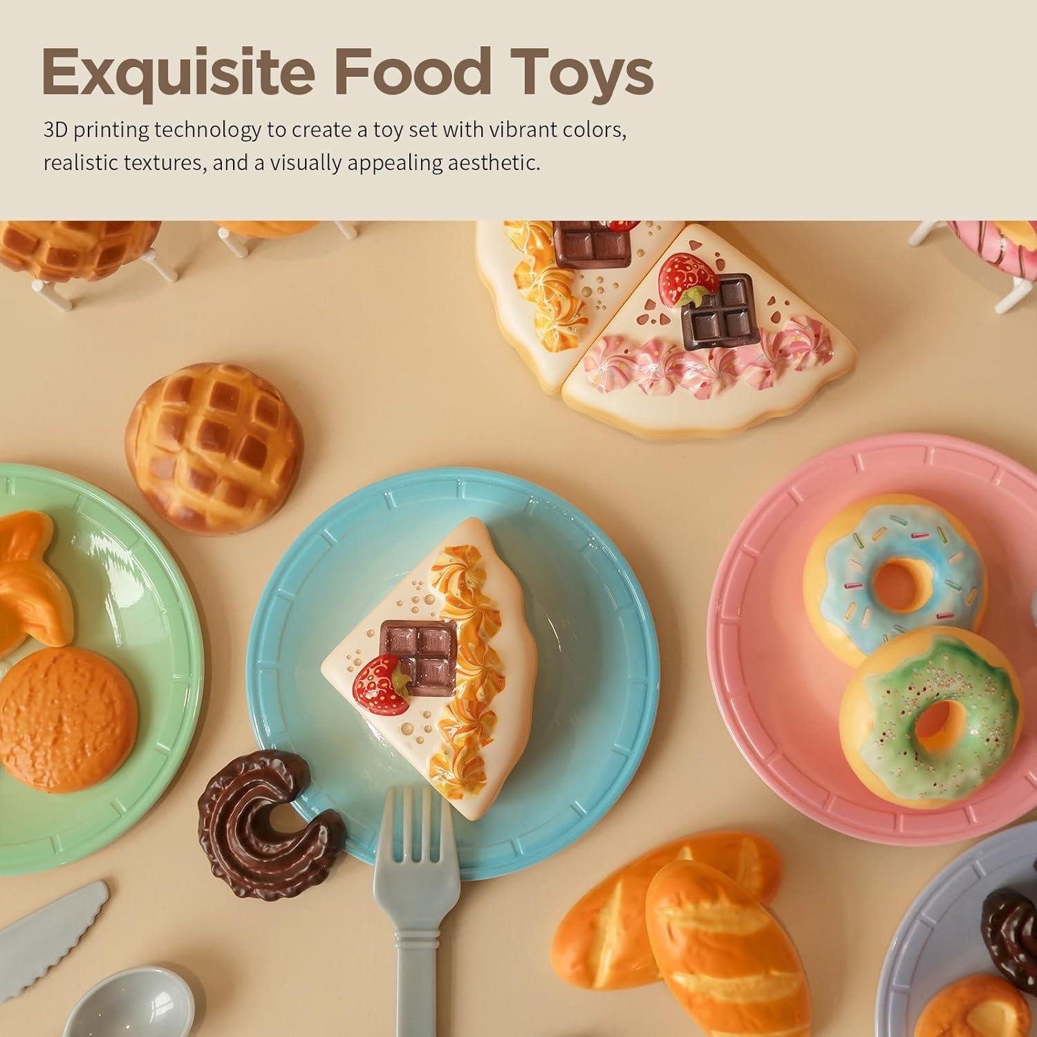 GILOBABY Set de Comida de Juguete 34 Pcs para Niños 3+