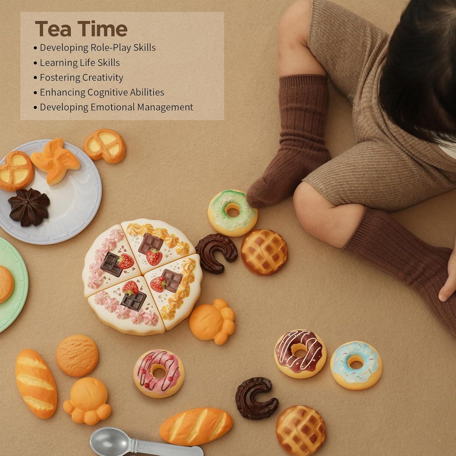 GILOBABY Set de Comida de Juguete 34 Pcs para Niños 3+