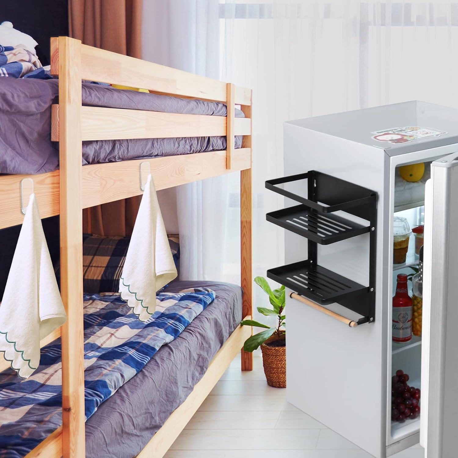 Estante Magnético Reallnaive para Mini Refrigerador Negro 24.9x15x31.5 cm