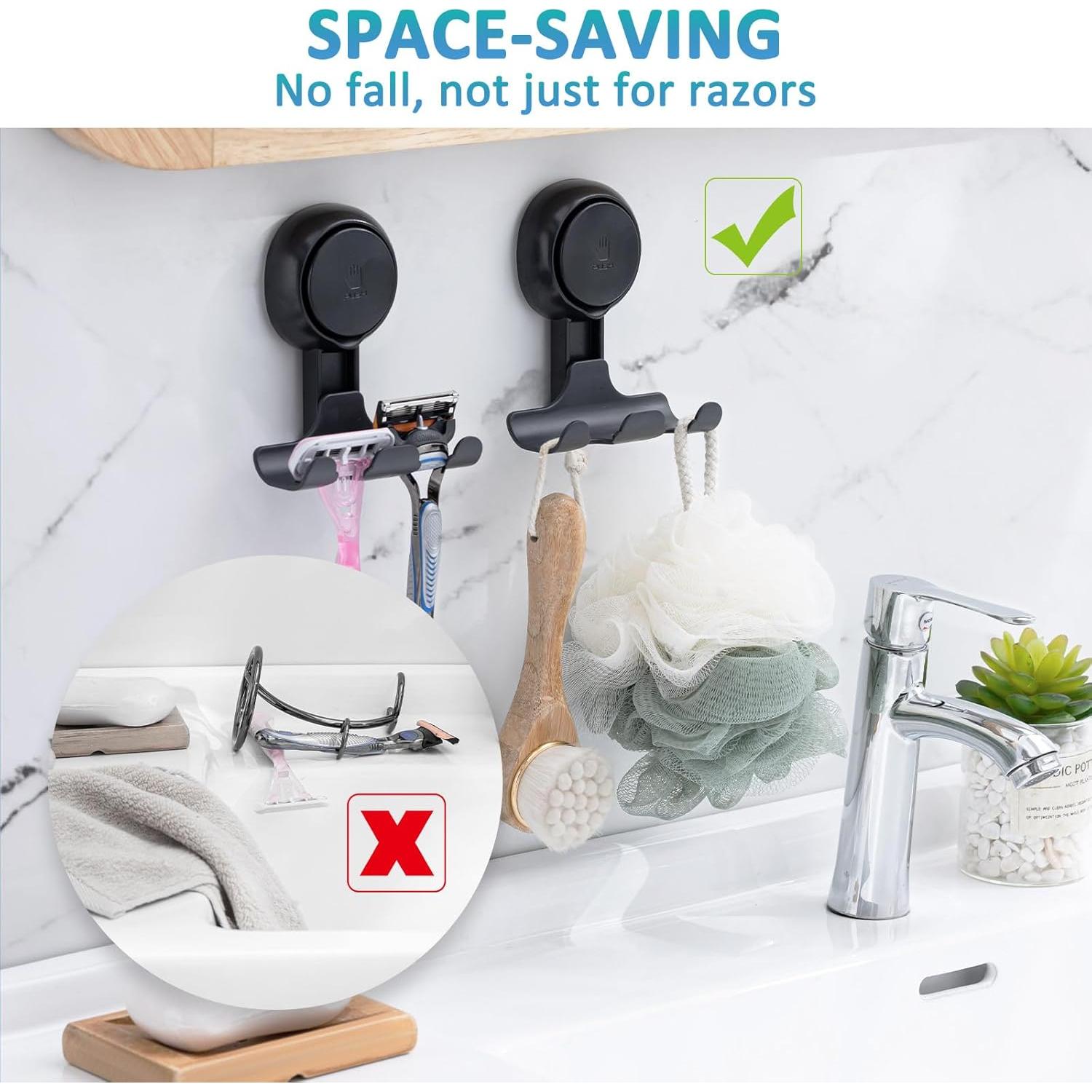 Soporte de Ventosa TAILI para Afeitadora y Toallas - 2 Paquetes