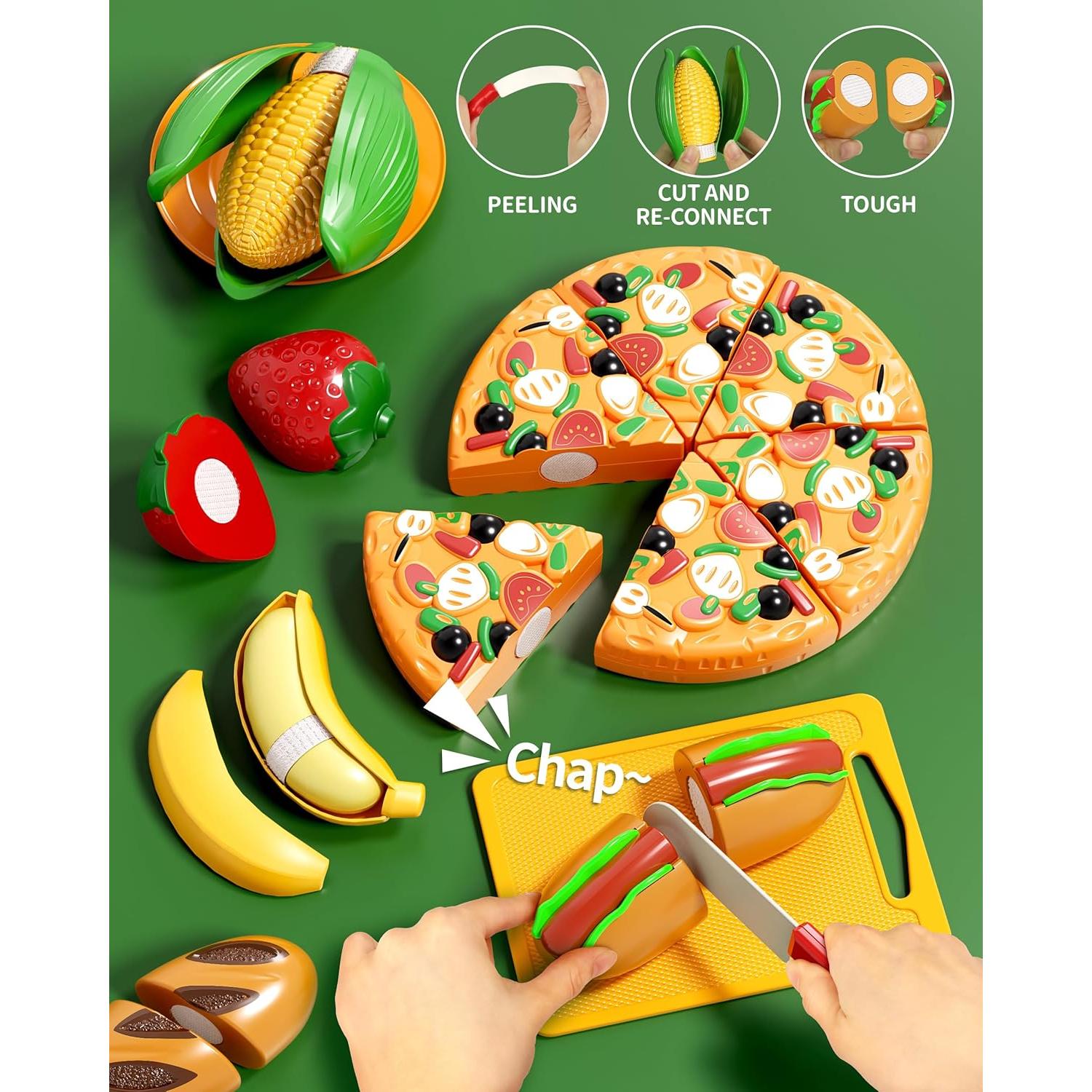 Set de Comida de Juego Eohemeral 80 Piezas con Cesta