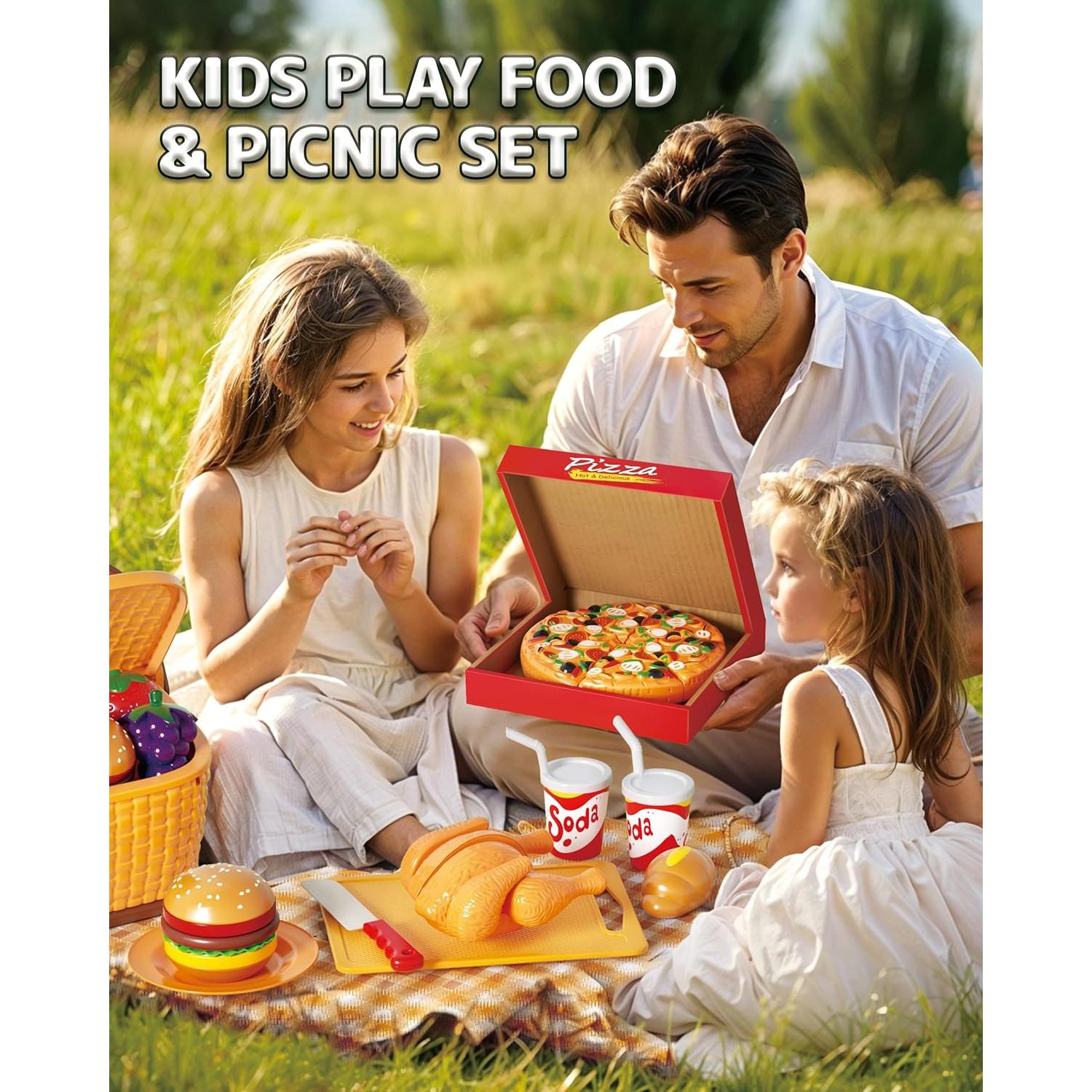 Set de Comida de Juego Eohemeral 80 Piezas con Cesta