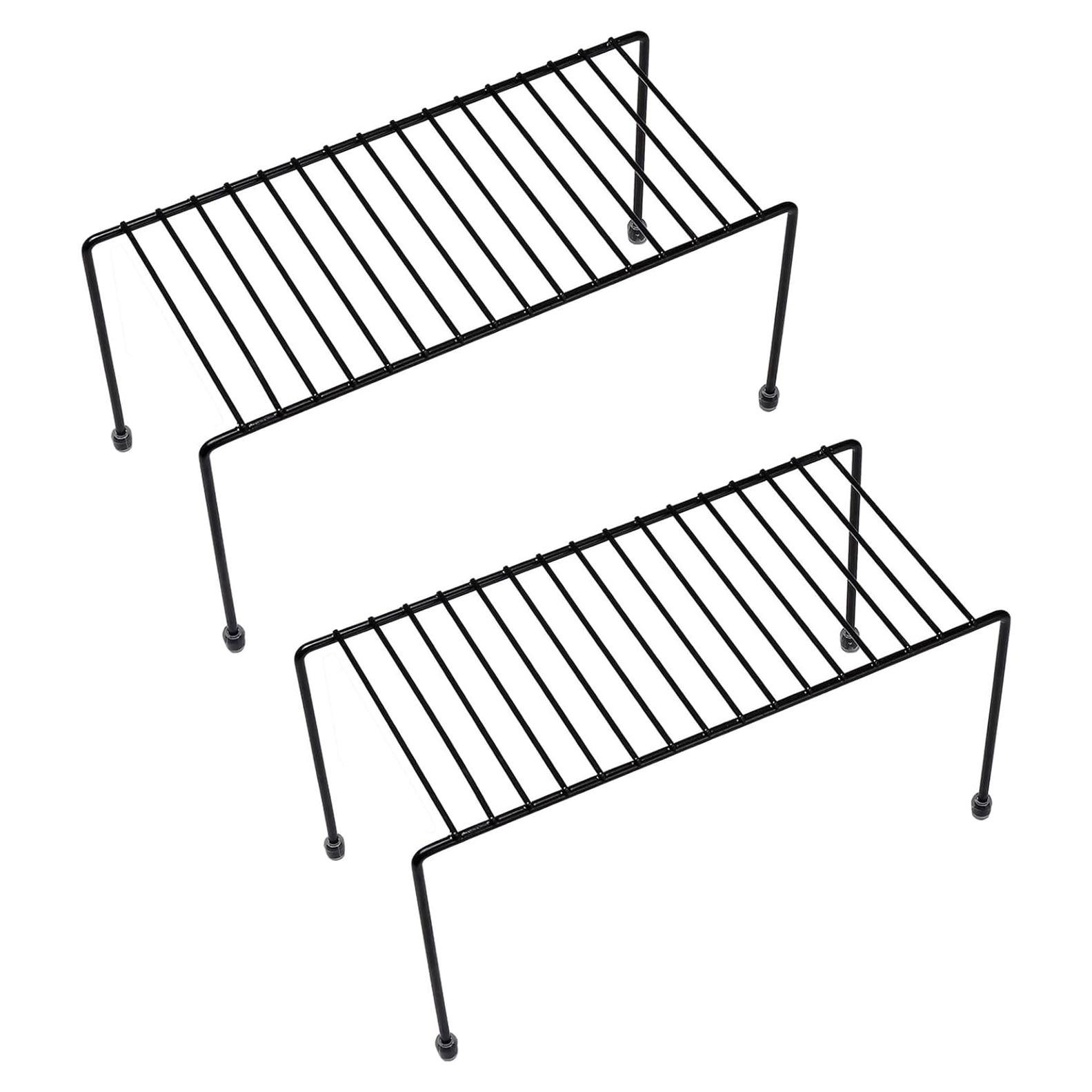 Estantes de Cocina SIBAO 2 Piezas Organizador Negro 27.3x12.7cm