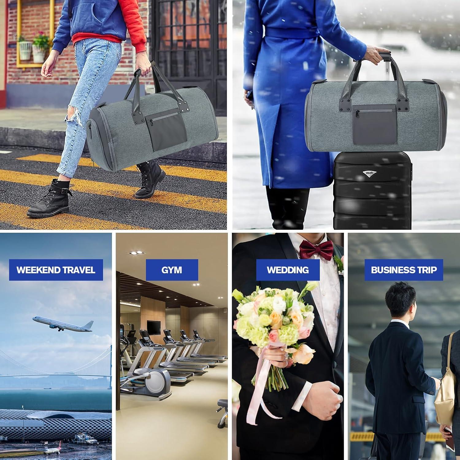 Bolsa de Ropa para Viaje Richeart Mediana Gris Oscuro 45L