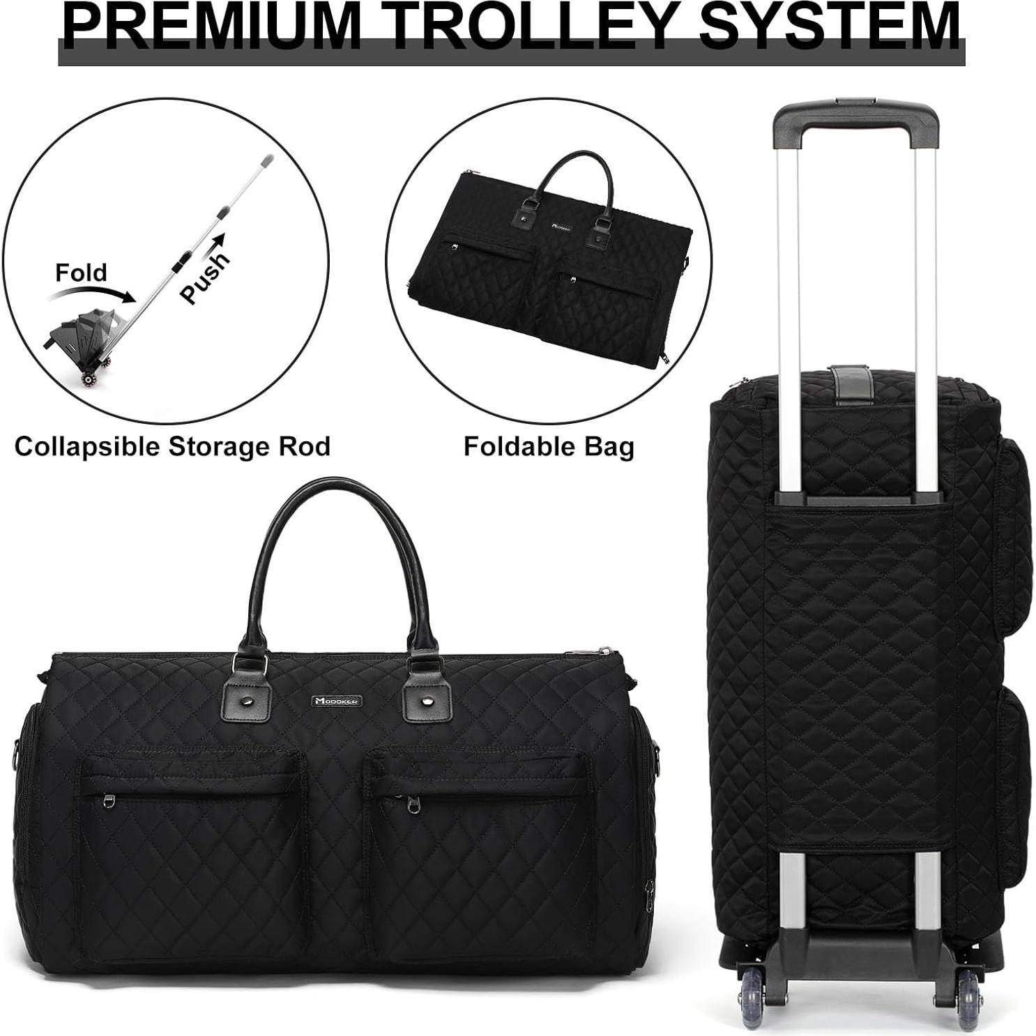 Bolsa de Prendas Rodante RackVibe 3 en 1 Negra 45L