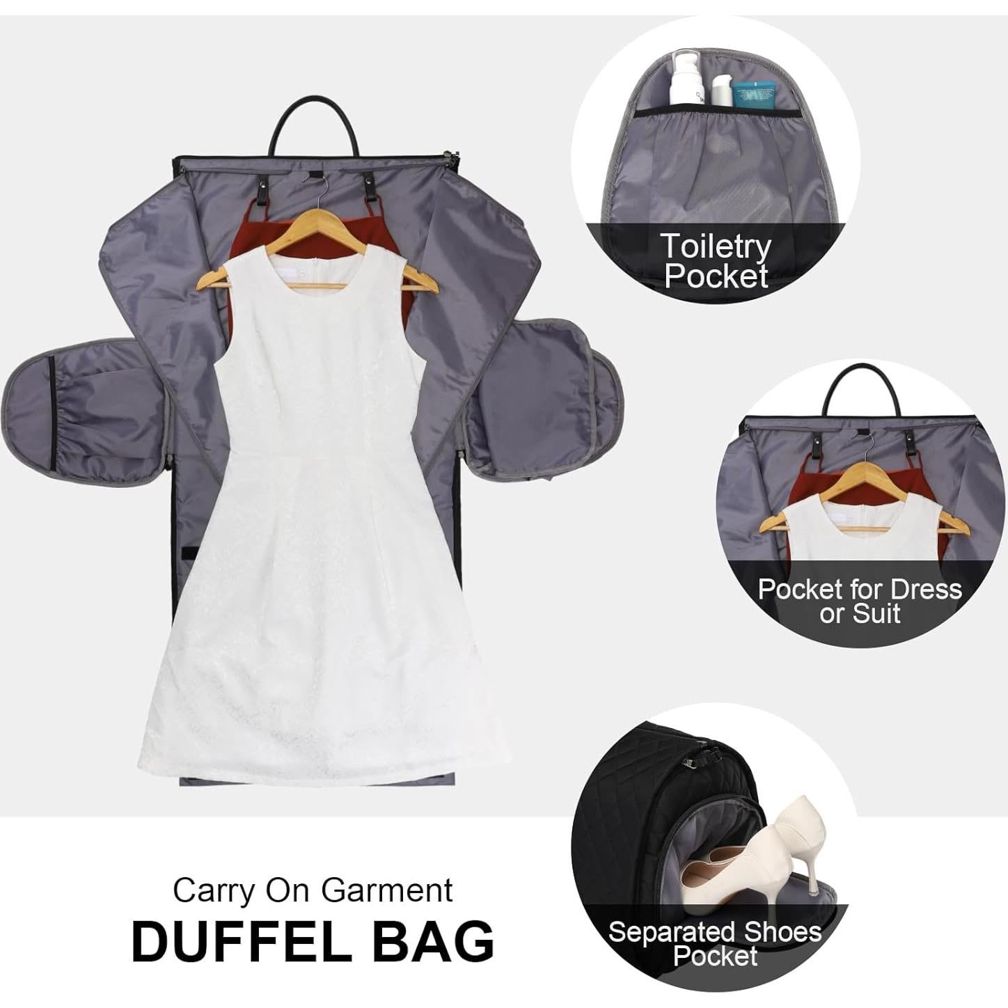 Bolsa de Prendas Rodante RackVibe 3 en 1 Negra 45L