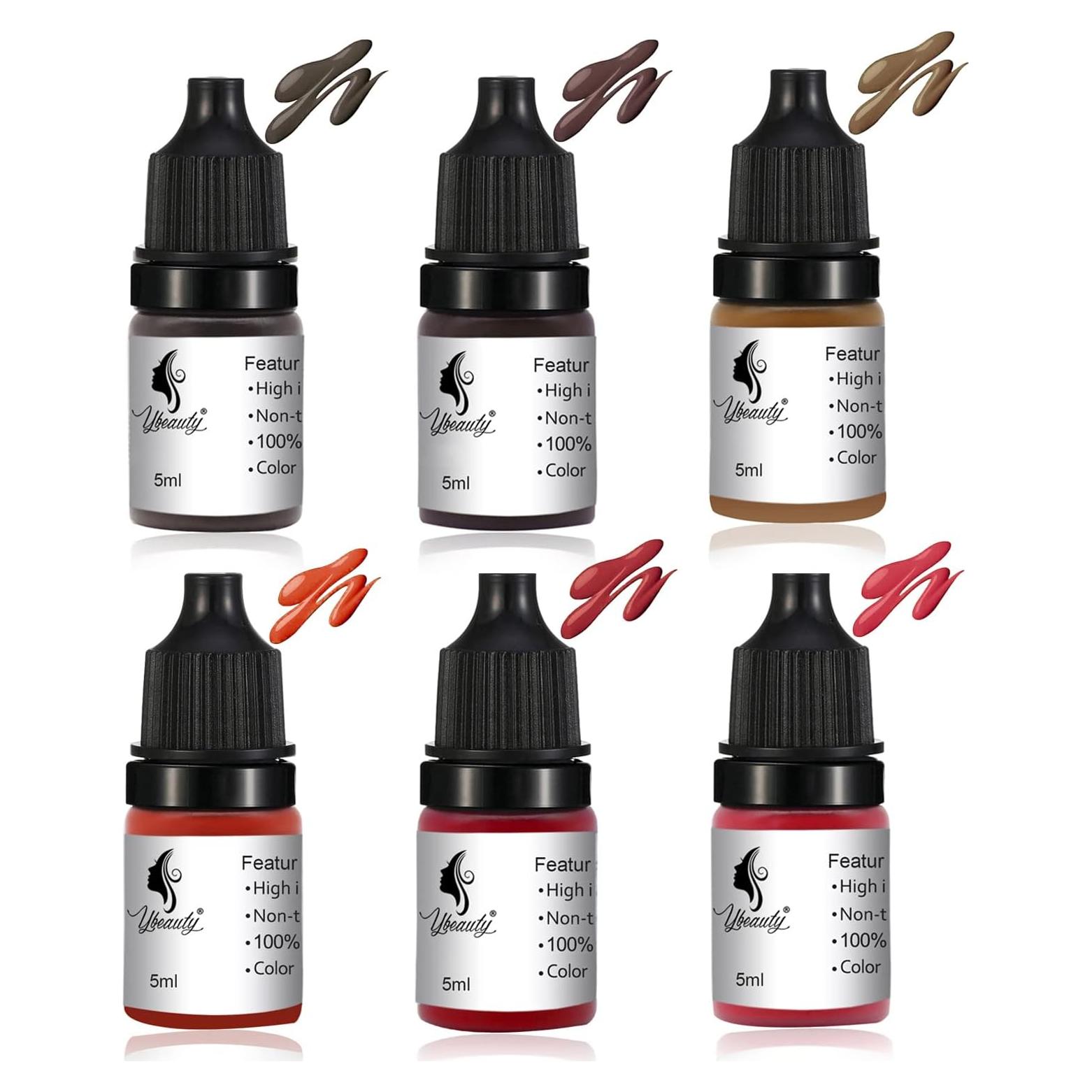 Pigmento Permanente Ybeauty para Cejas y Labios - 6 Colores