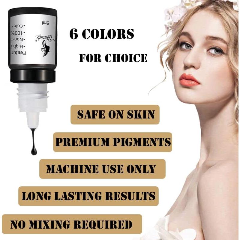 Pigmento Permanente Ybeauty para Cejas y Labios - 6 Colores