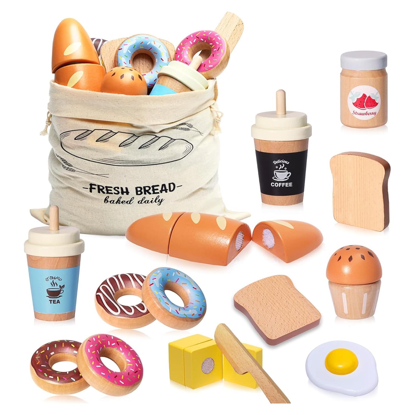 Set de Juguete de Panadería de Madera Inslat 19 Piezas