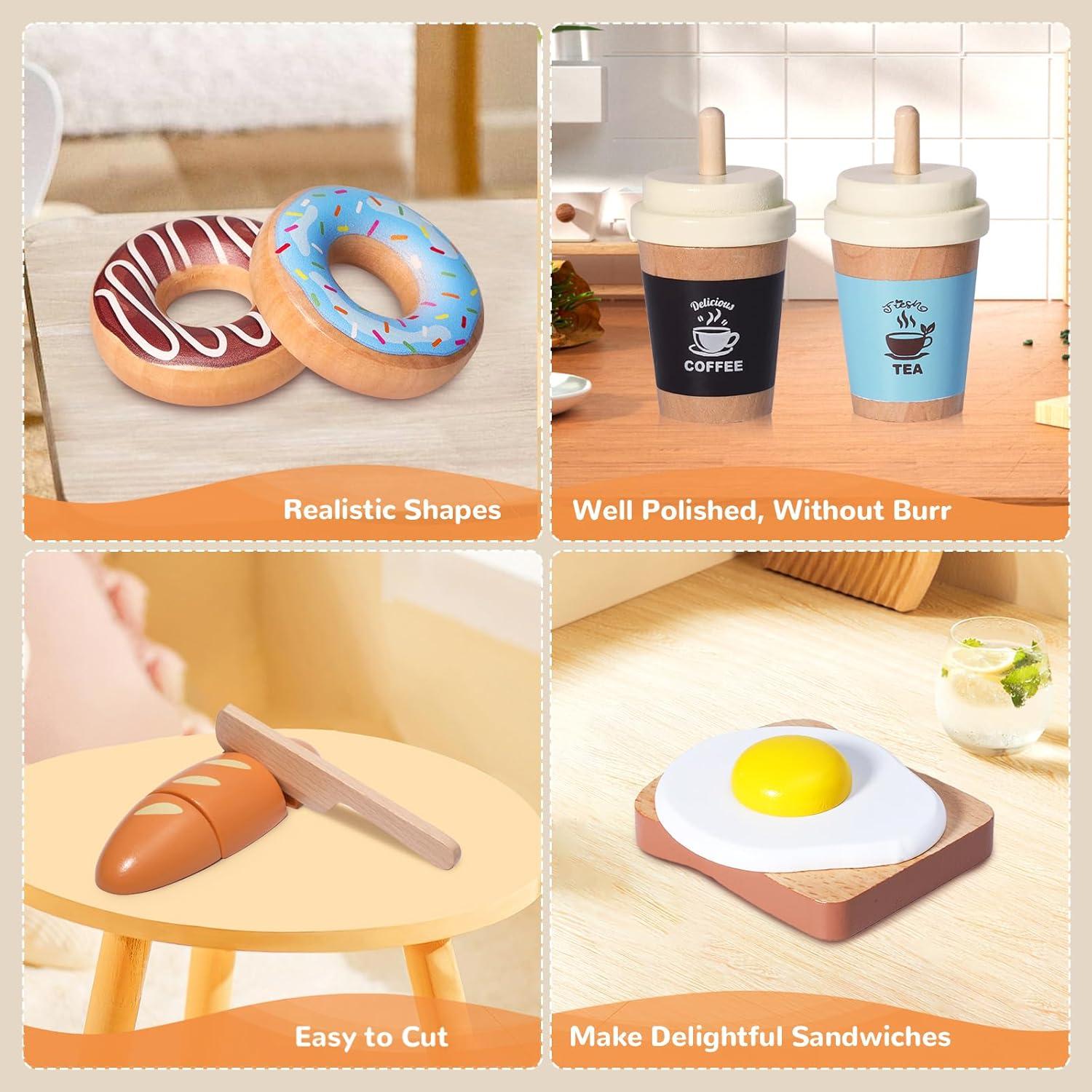 Set de Juguete de Panadería de Madera Inslat 19 Piezas