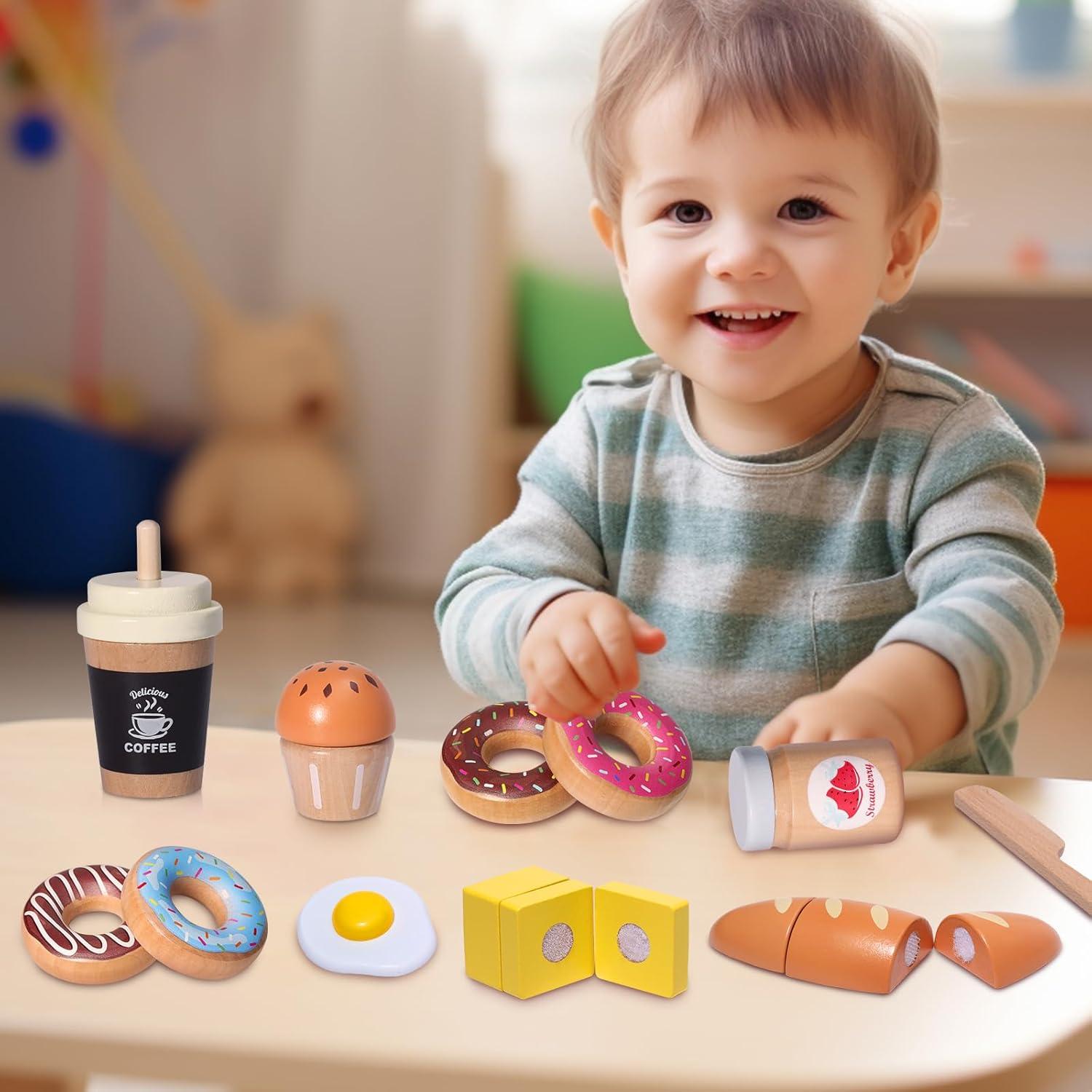 Set de Juguete de Panadería de Madera Inslat 19 Piezas