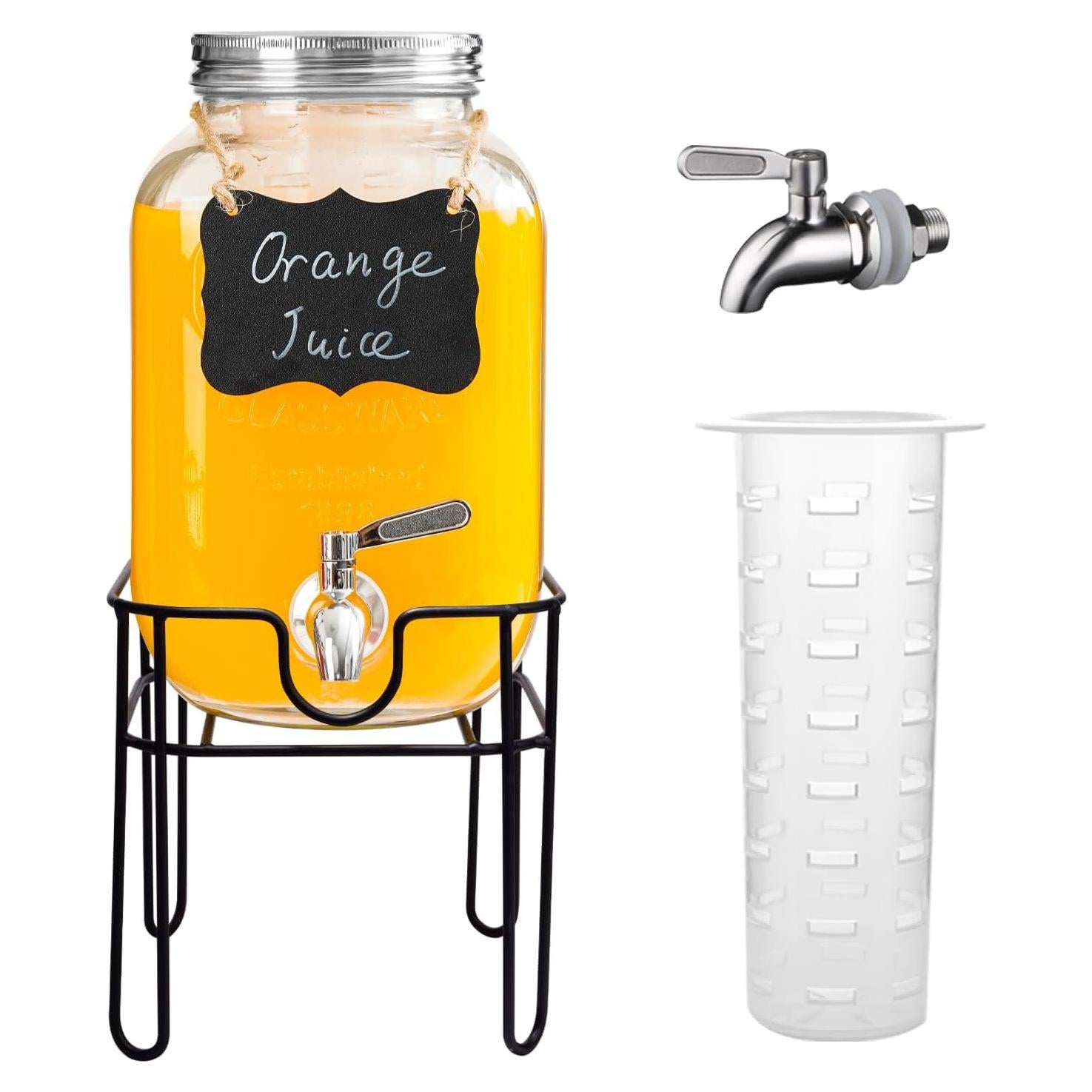 Dispensador de Bebidas de Vidrio Einfache 4.54L con Grifo Inoxidable