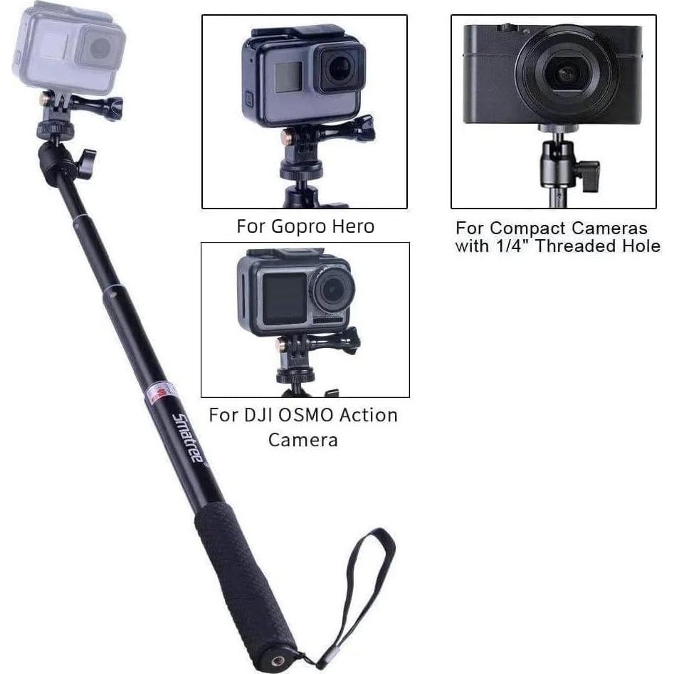 Selfie Stick Extensible Smatree 30-93 cm para GoPro e Insta360