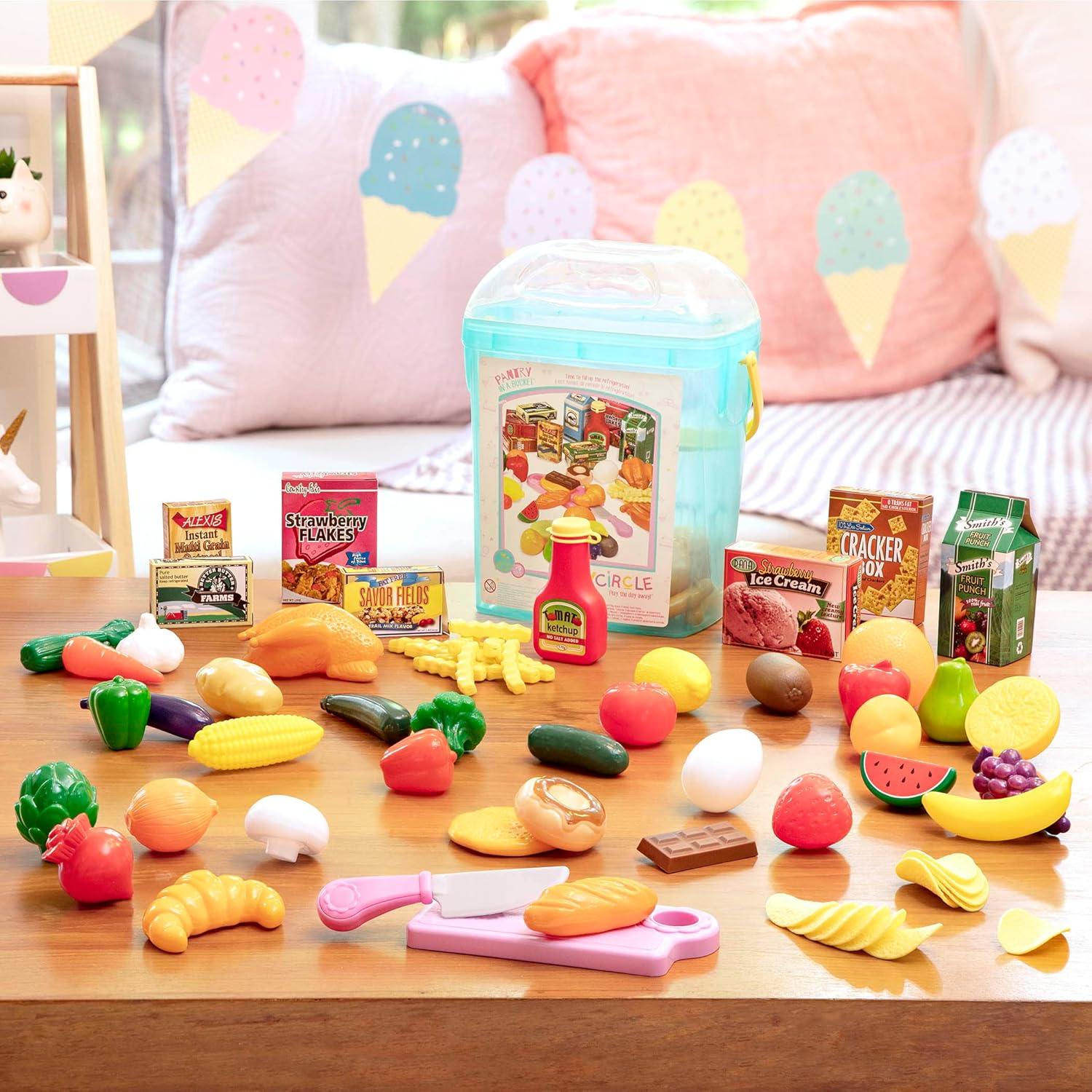 Comida de Juguete Play Circle - Despensa en Balde 79 Pzs