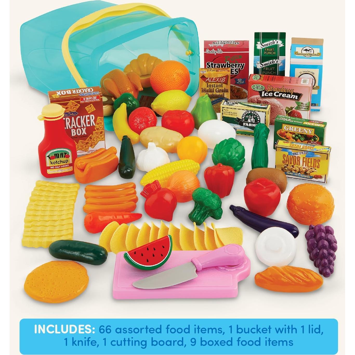 Comida de Juguete Play Circle - Despensa en Balde 79 Pzs