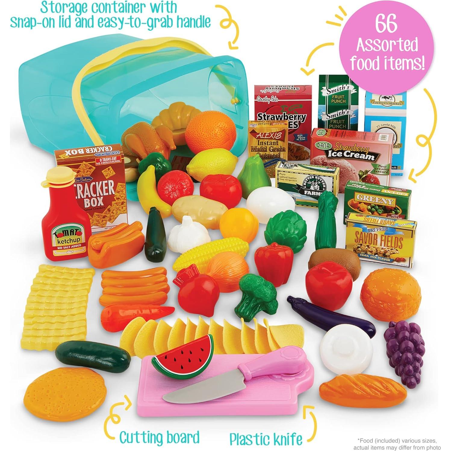 Comida de Juguete Play Circle - Despensa en Balde 79 Pzs