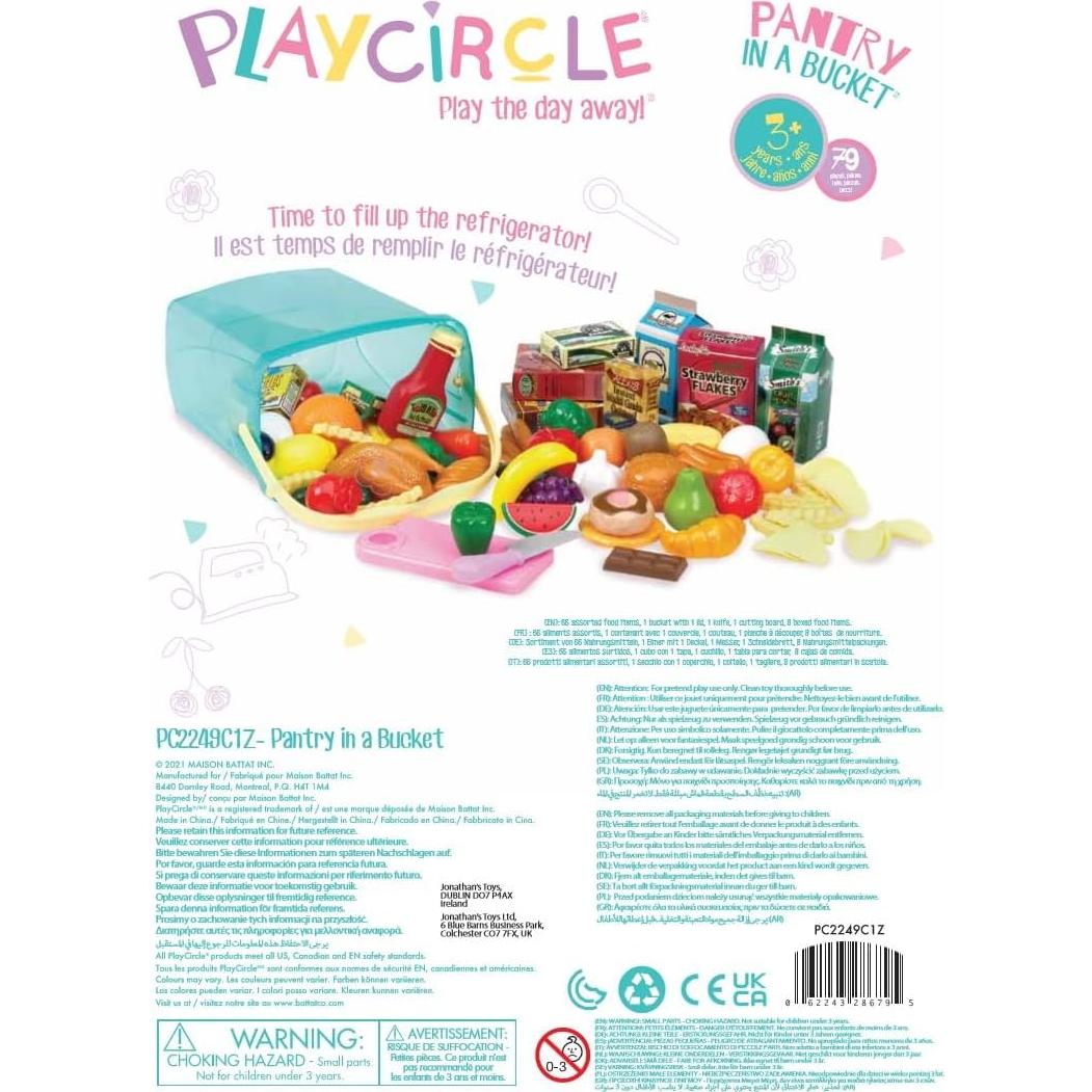 Comida de Juguete Play Circle - Despensa en Balde 79 Pzs