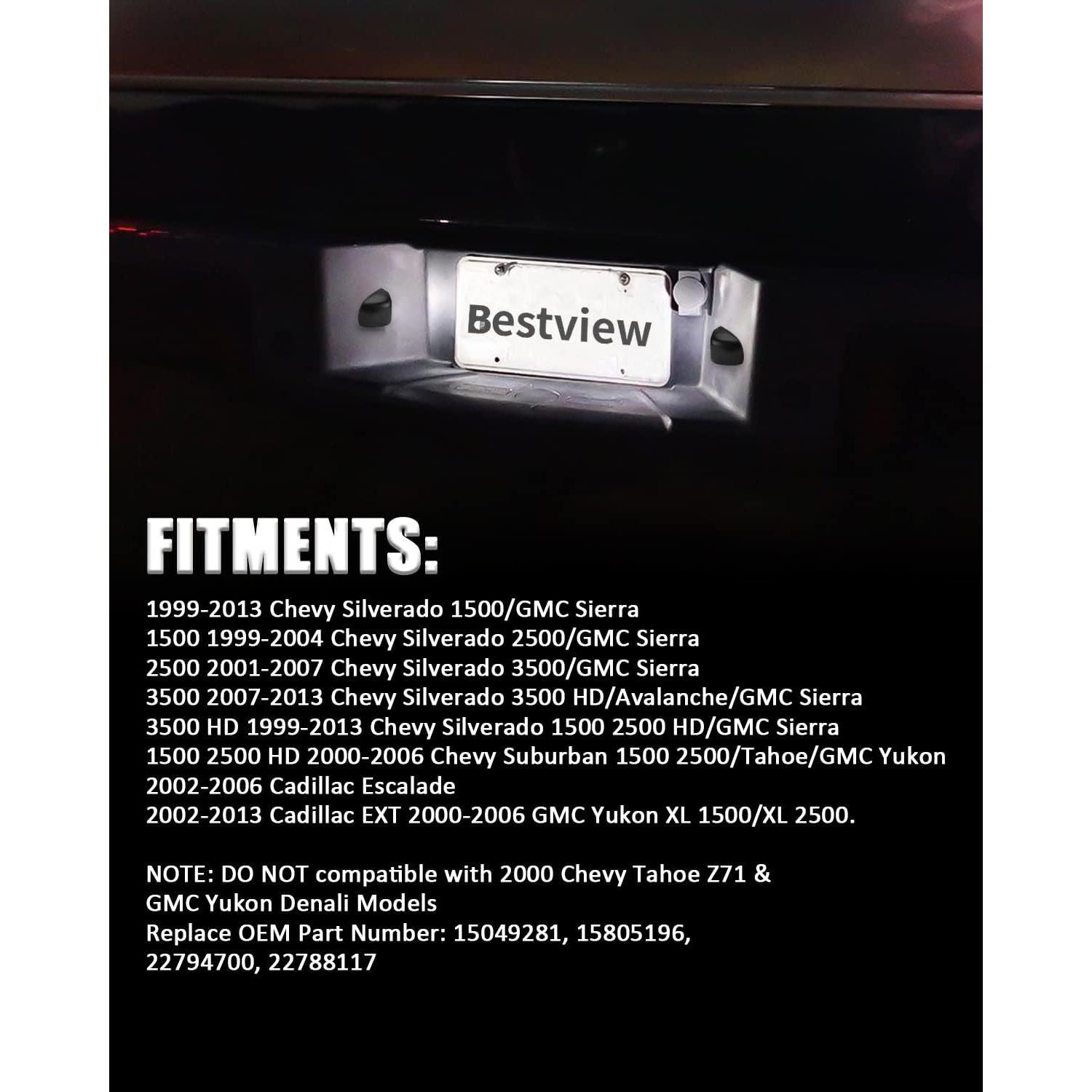 Luces LED de Placa de Licencia Mejorvista para Chevy y GMC
