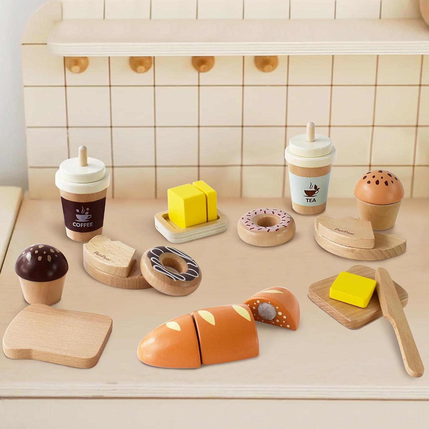 Juego de Comida de Madera PairPear para Niños 21 Piezas