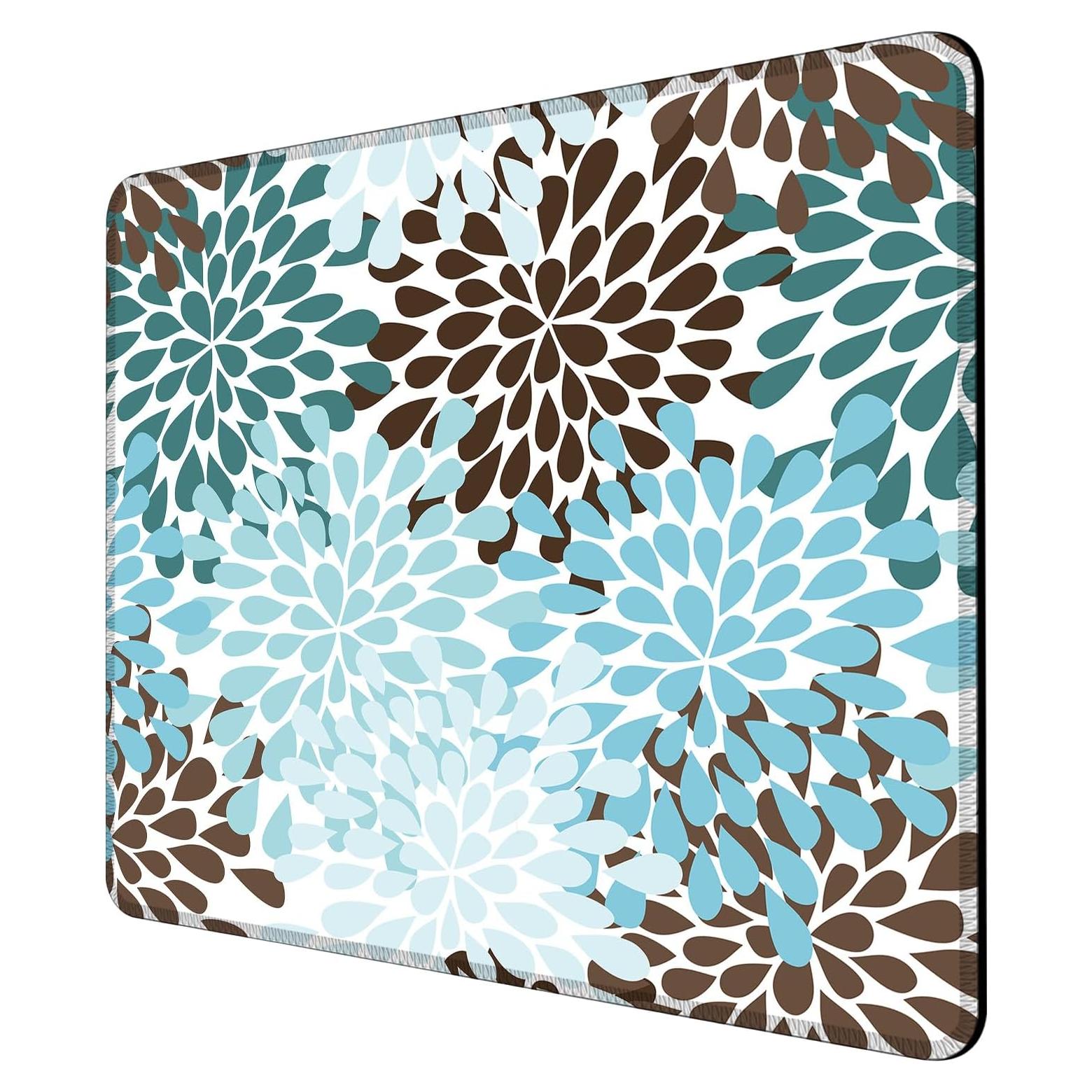 Alfombrilla de Ratón Ghatobty Floral Negra Azul 24.1x20.3 cm