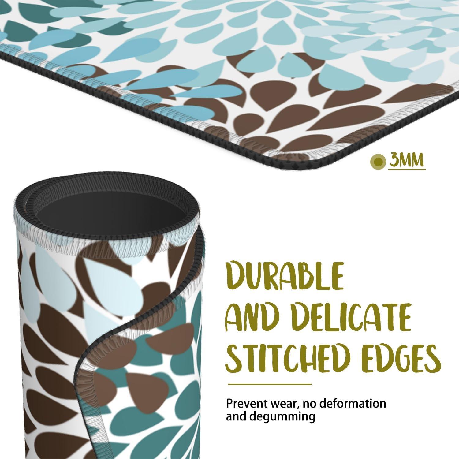 Alfombrilla de Ratón Ghatobty Floral Negra Azul 24.1x20.3 cm